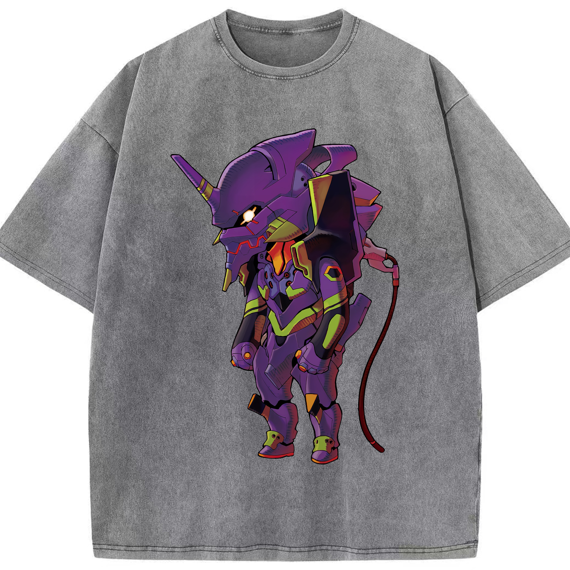 （画像用） EVA 新世紀エヴァンゲリオン 綿100% ヴィンテージ風 半袖Tシャツ（フロントプリント）