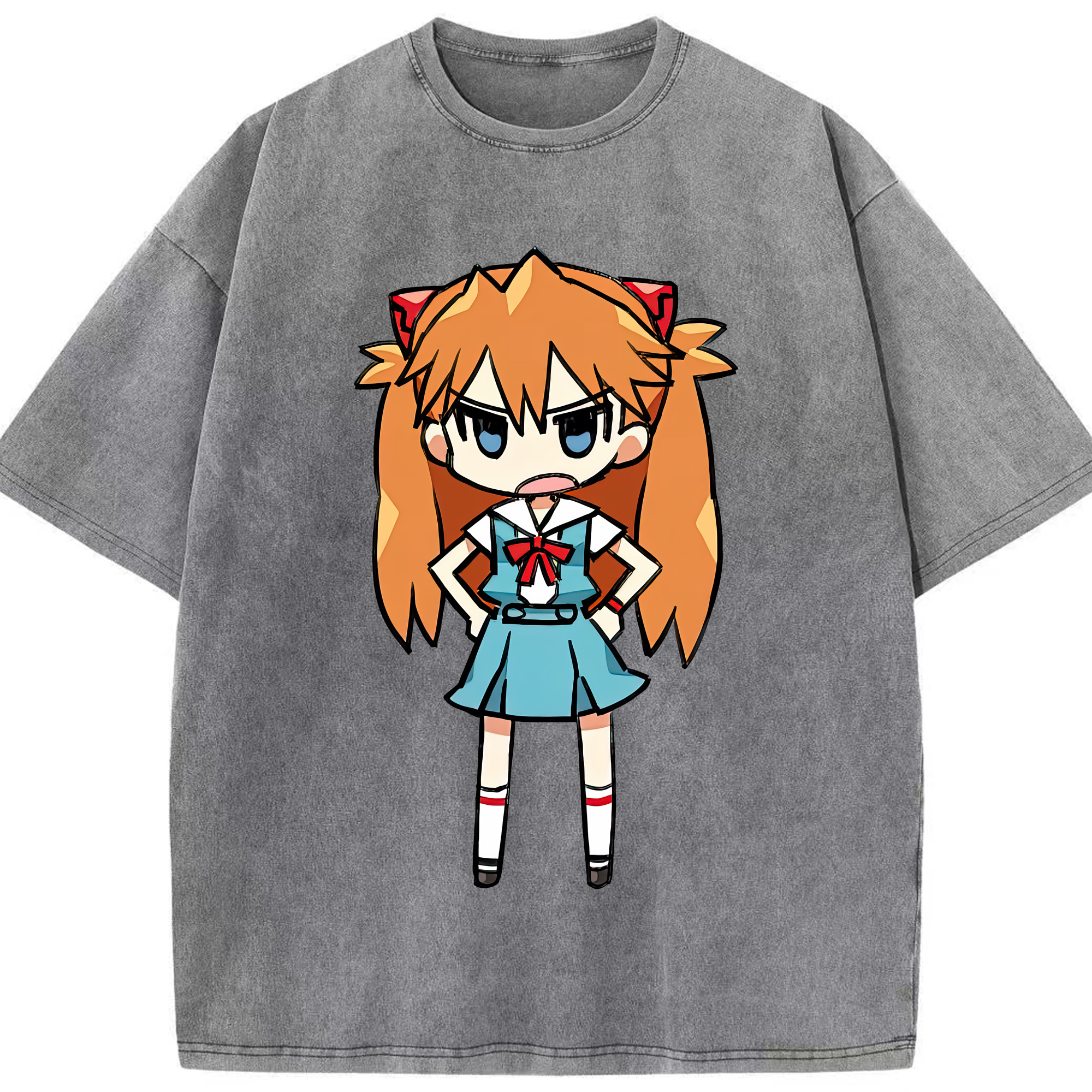 （画像用） EVA 新世紀エヴァンゲリオン 綿100% ヴィンテージ風 半袖Tシャツ（フロントプリント）