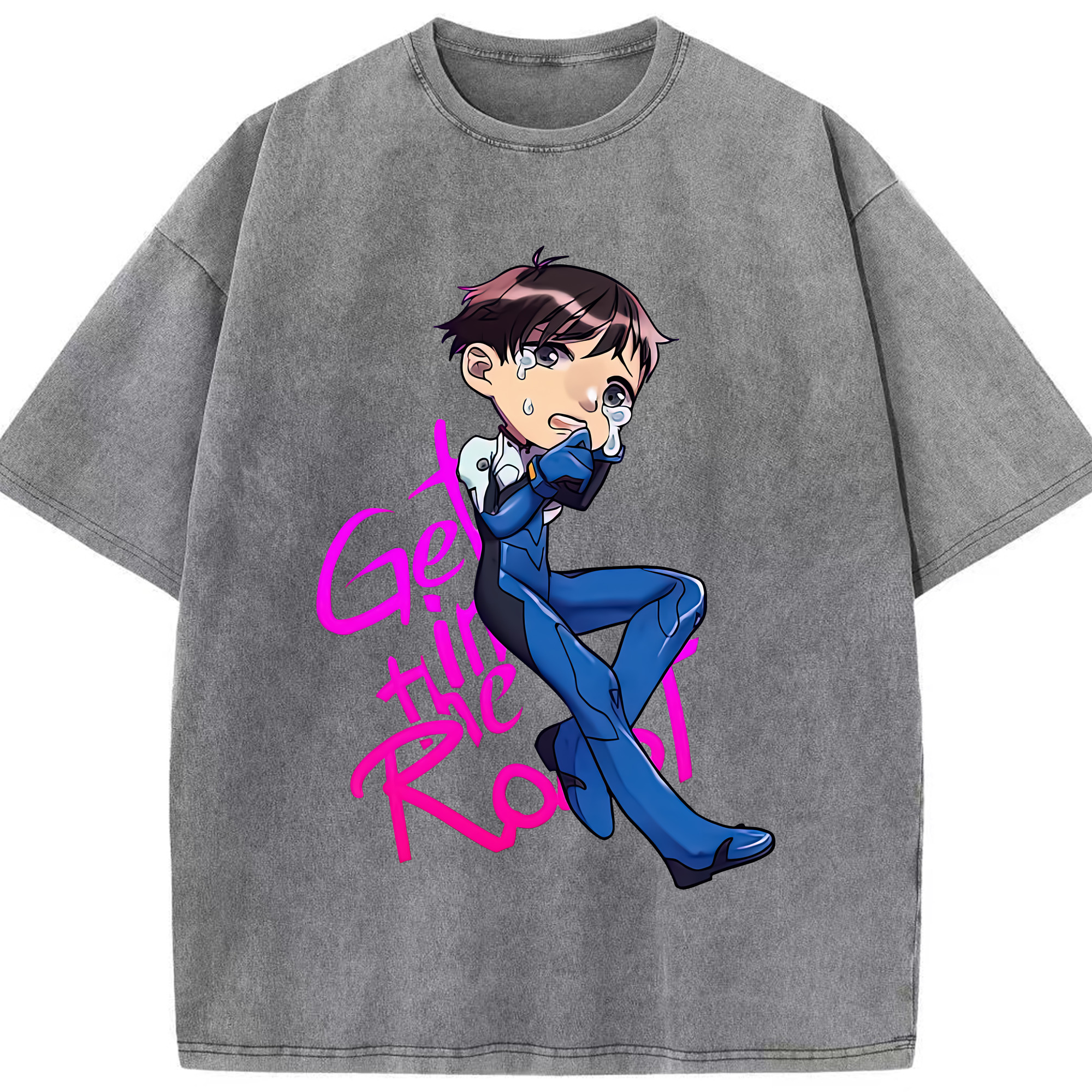 （画像用） EVA 新世紀エヴァンゲリオン 綿100% ヴィンテージ風 半袖Tシャツ（フロントプリント）