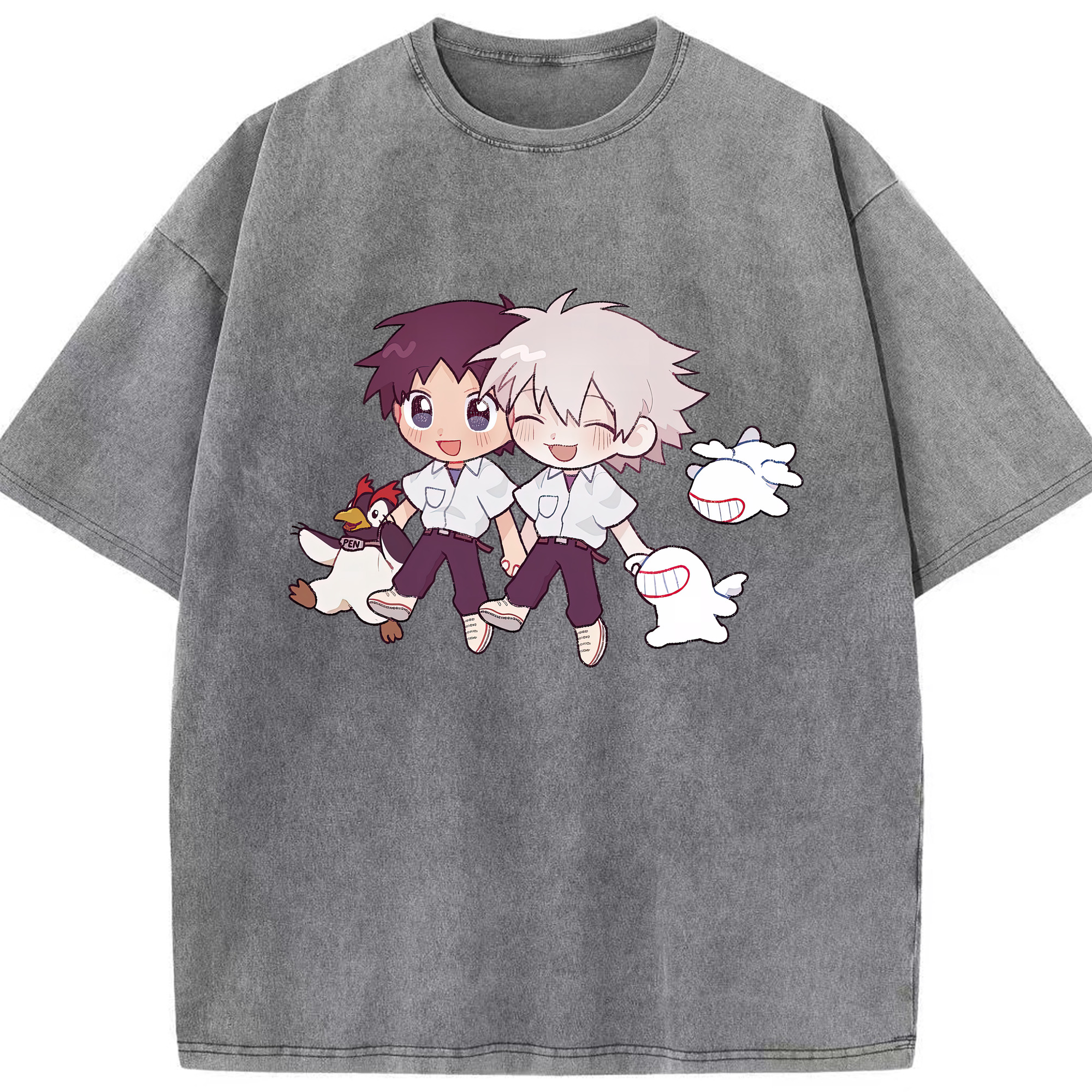 （画像用） EVA 新世紀エヴァンゲリオン 綿100% ヴィンテージ風 半袖Tシャツ（フロントプリント）