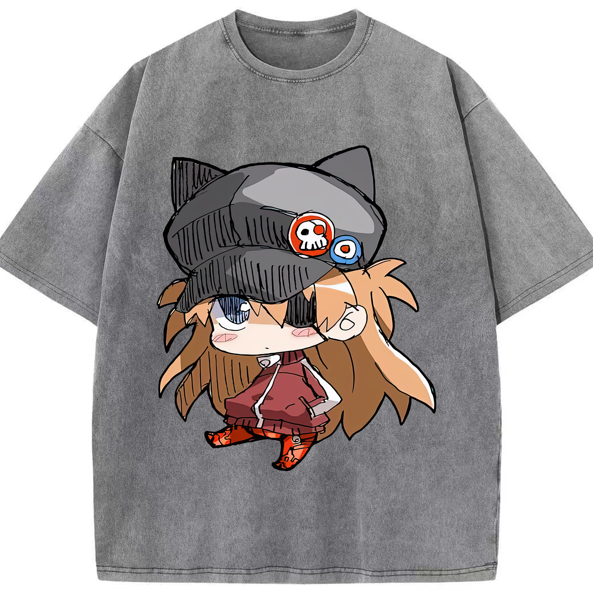 （画像用） EVA 新世紀エヴァンゲリオン 綿100% ヴィンテージ風 半袖Tシャツ（フロントプリント）