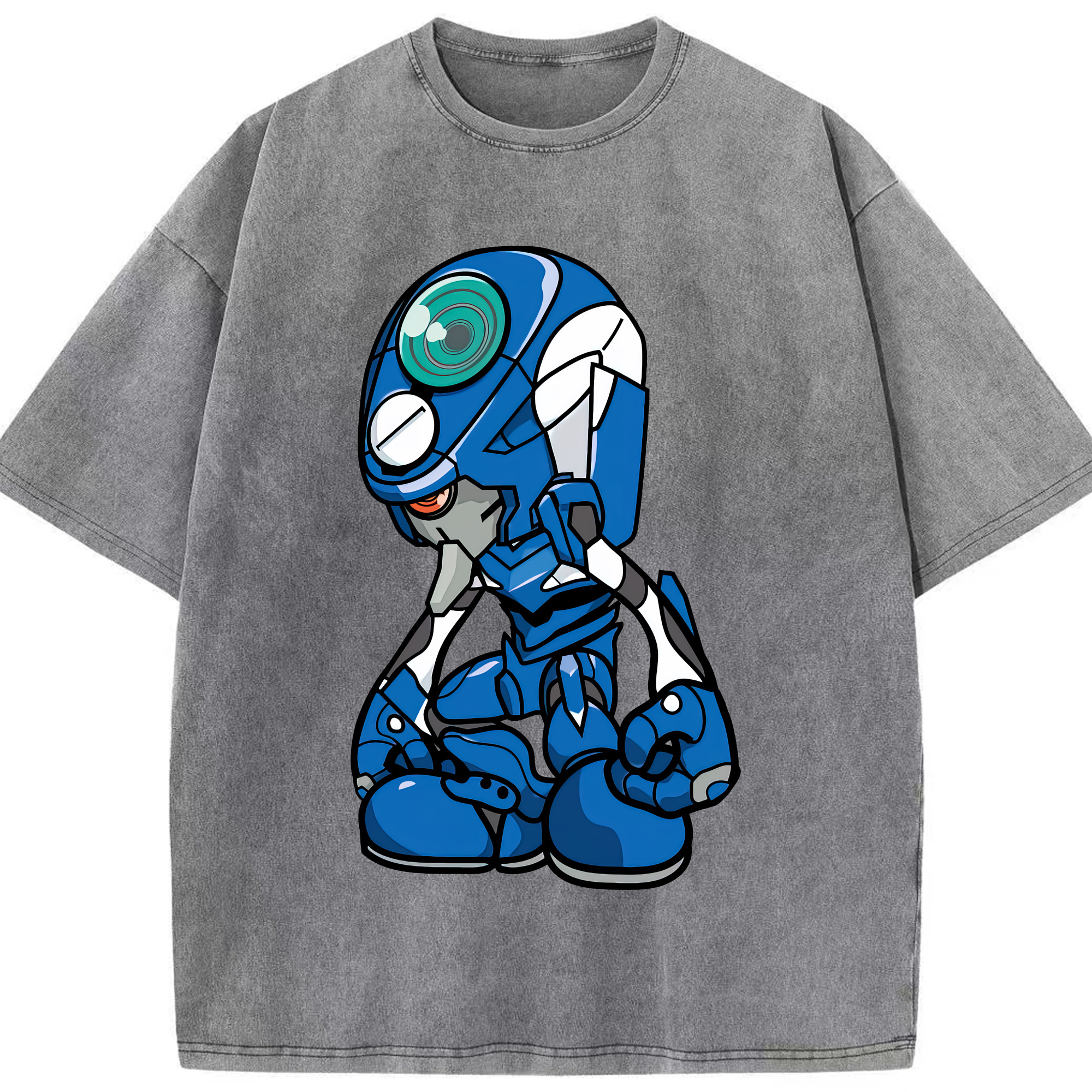 （画像用） EVA 新世紀エヴァンゲリオン 綿100% ヴィンテージ風 半袖Tシャツ（フロントプリント）