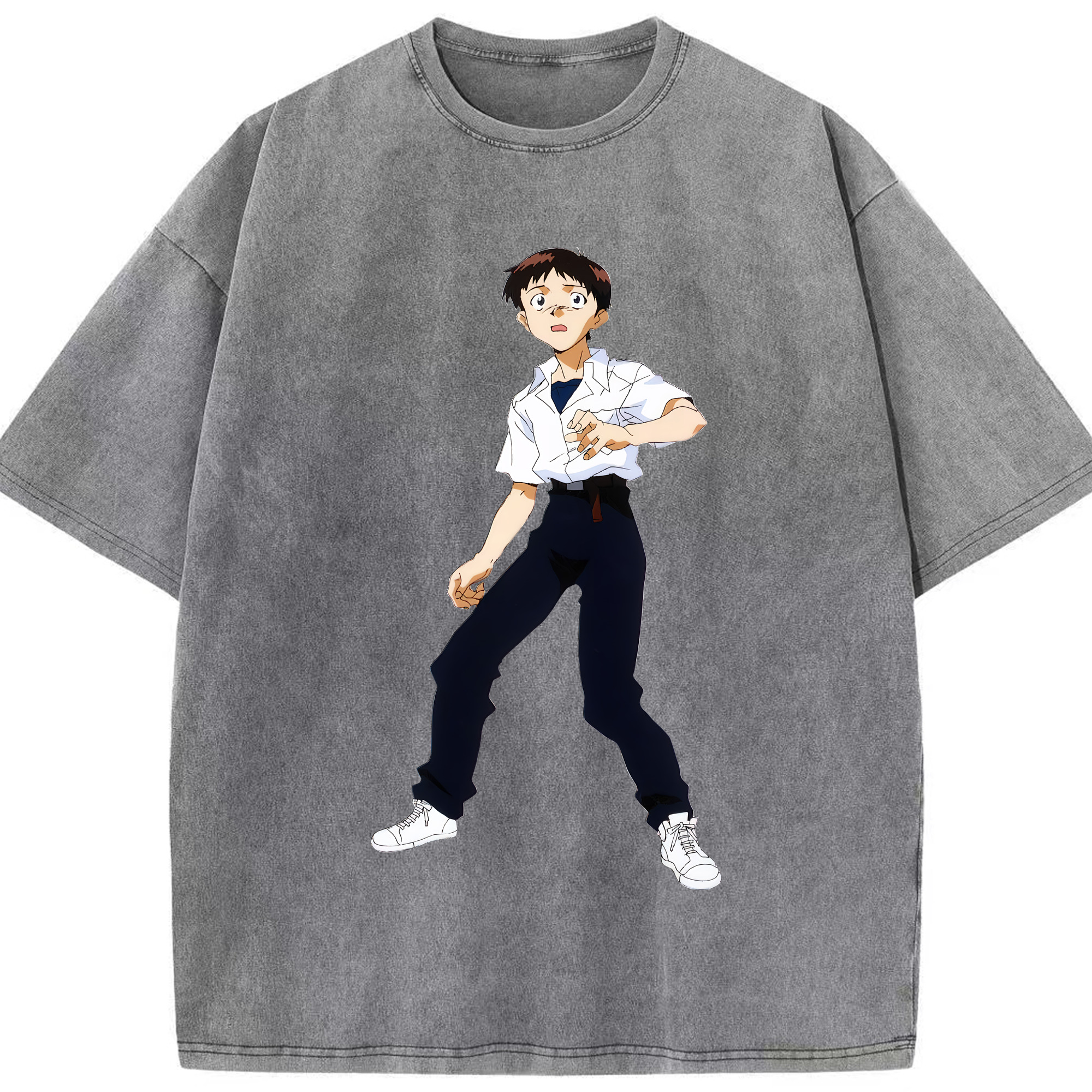 （画像用） EVA 新世紀エヴァンゲリオン 綿100% ヴィンテージ風 半袖Tシャツ（フロントプリント）