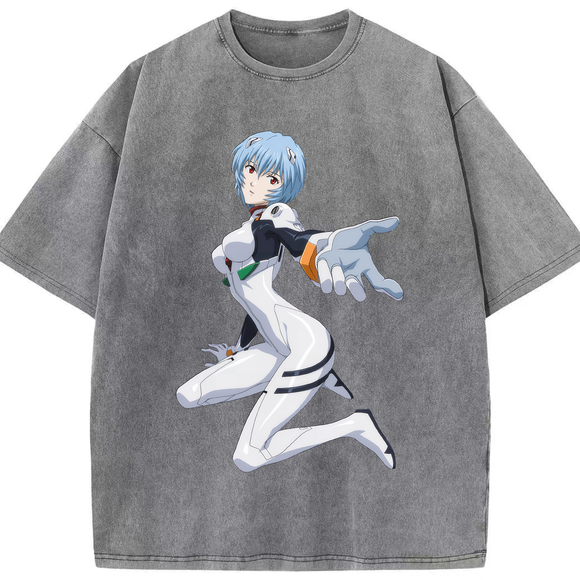 （画像用） EVA 新世紀エヴァンゲリオン 綿100% ヴィンテージ風 半袖Tシャツ（フロントプリント）