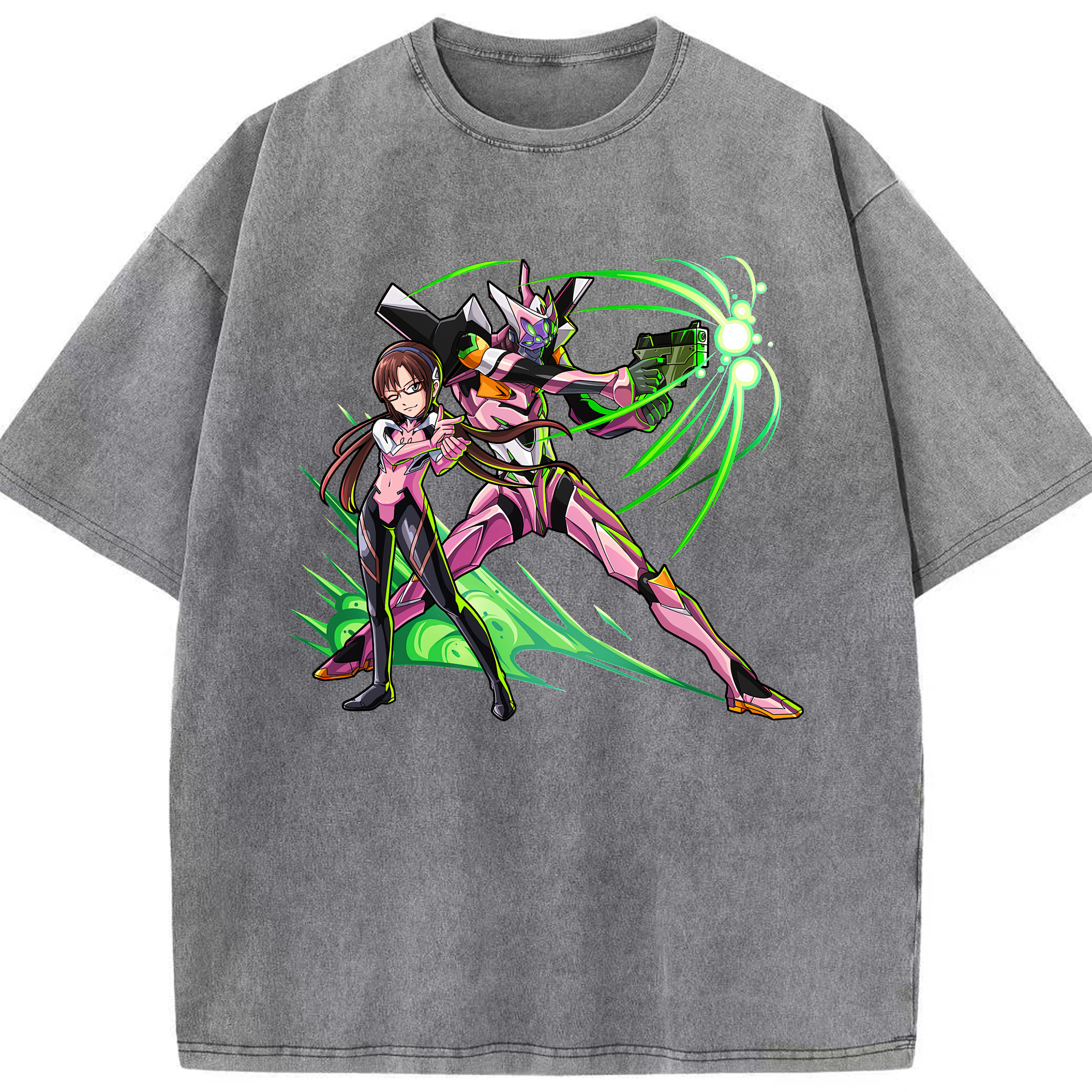 （画像用） EVA 新世紀エヴァンゲリオン 綿100% ヴィンテージ風 半袖Tシャツ（フロントプリント）