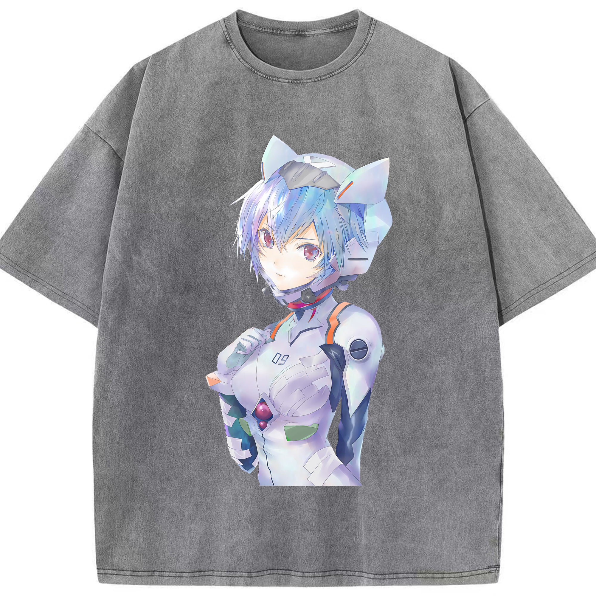 （画像用） EVA 新世紀エヴァンゲリオン 綿100% ヴィンテージ風 半袖Tシャツ（フロントプリント）