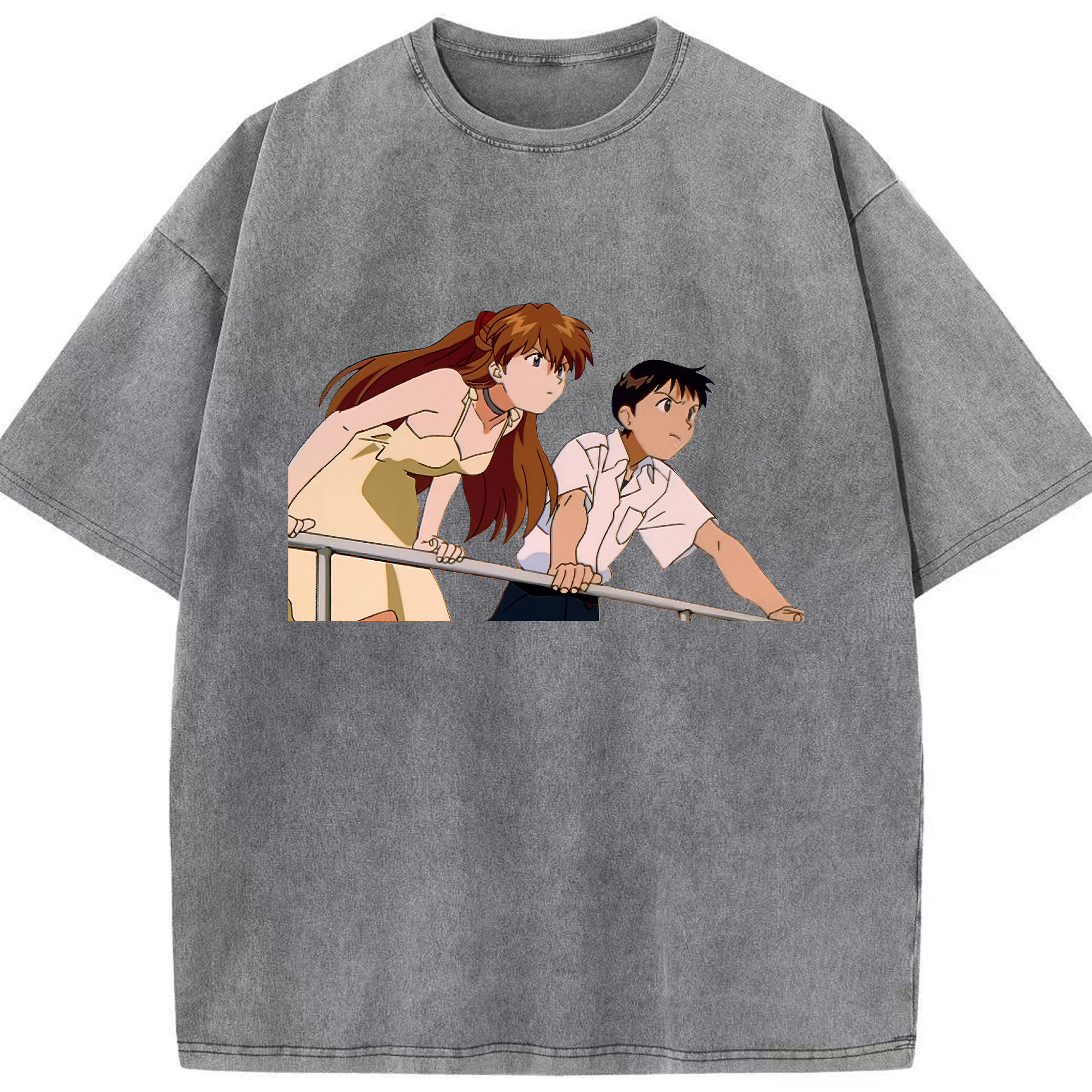（画像用） EVA 新世紀エヴァンゲリオン 綿100% ヴィンテージ風 半袖Tシャツ（フロントプリント）