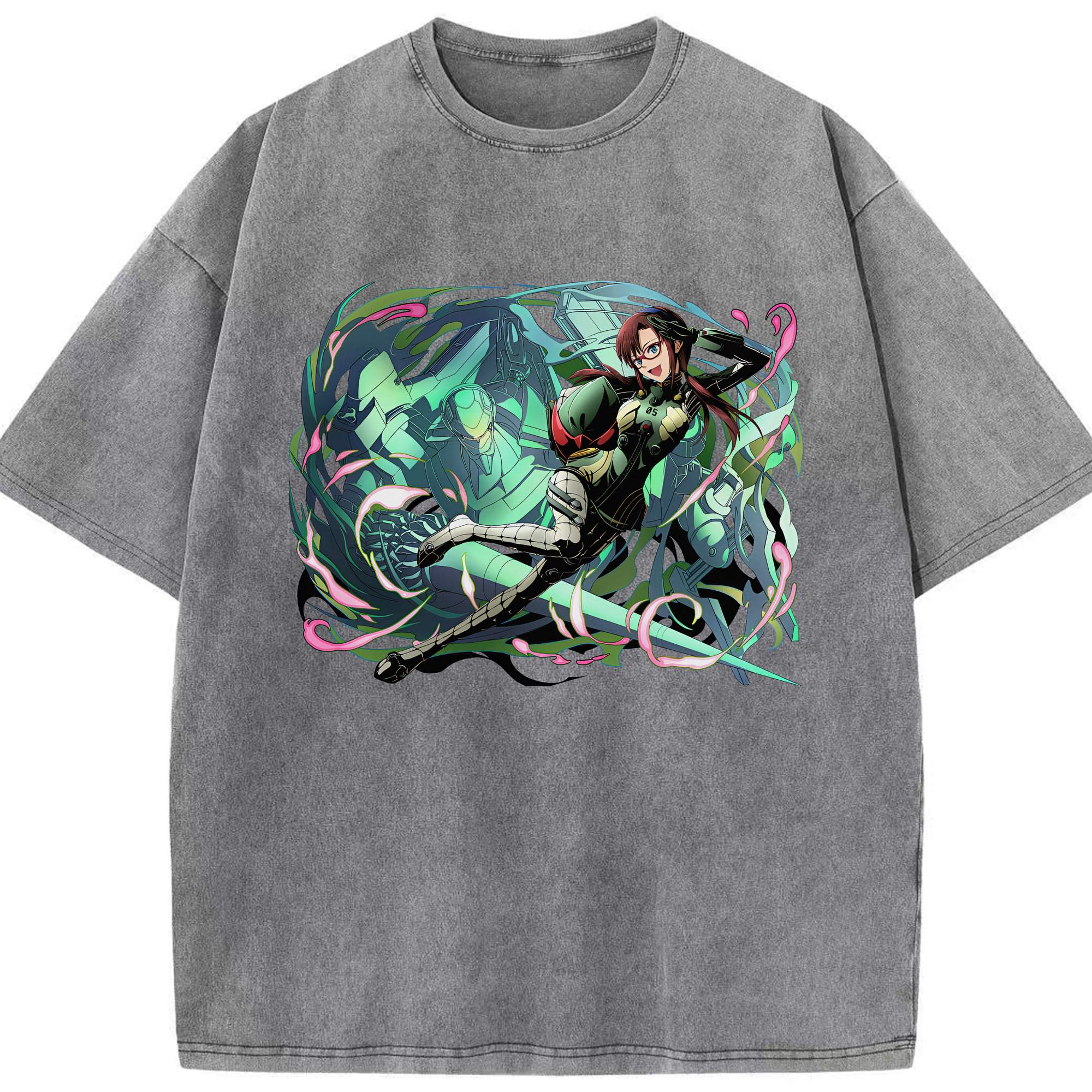 （画像用） EVA 新世紀エヴァンゲリオン 綿100% ヴィンテージ風 半袖Tシャツ（フロントプリント）