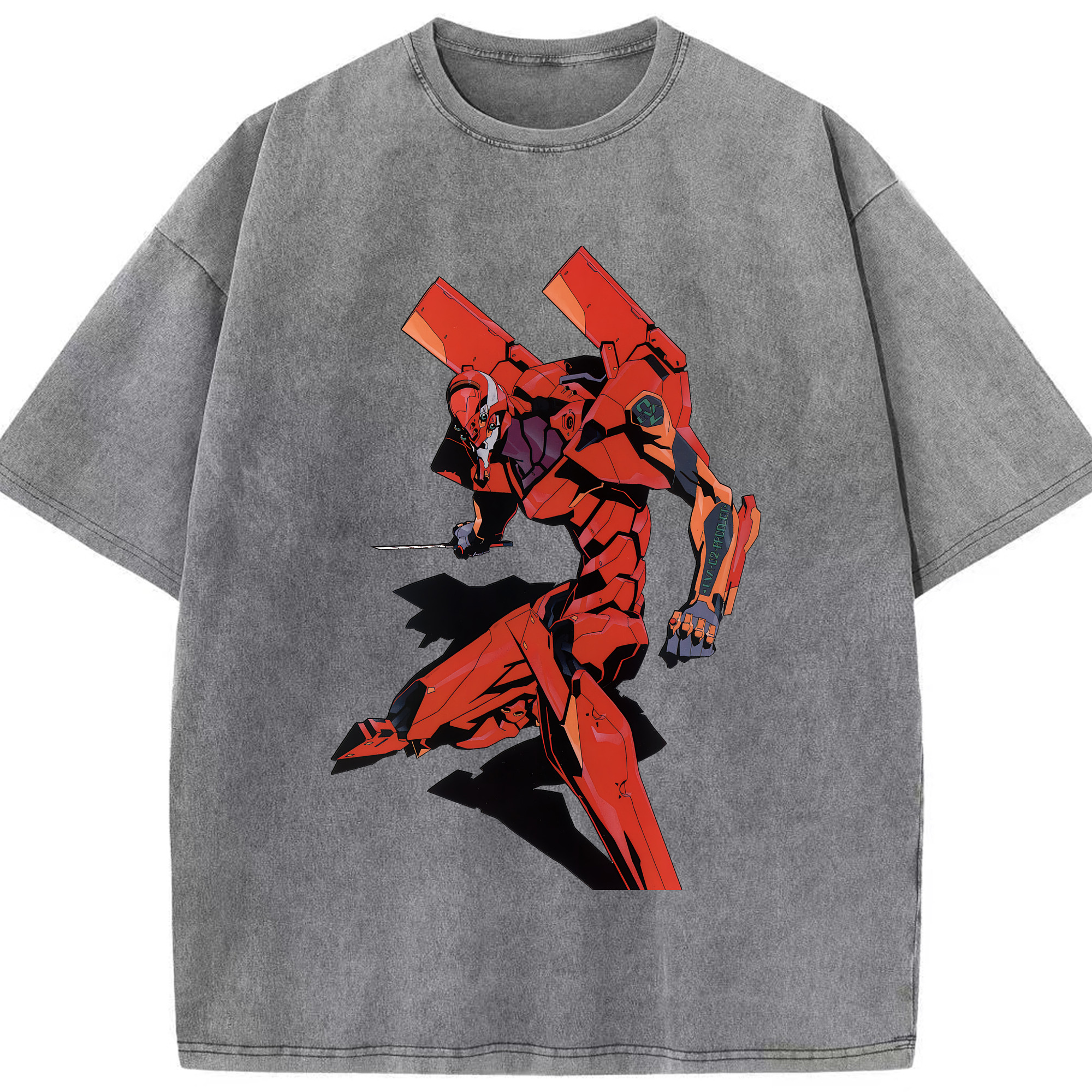 （画像用） EVA 新世紀エヴァンゲリオン 綿100% ヴィンテージ風 半袖Tシャツ（フロントプリント）