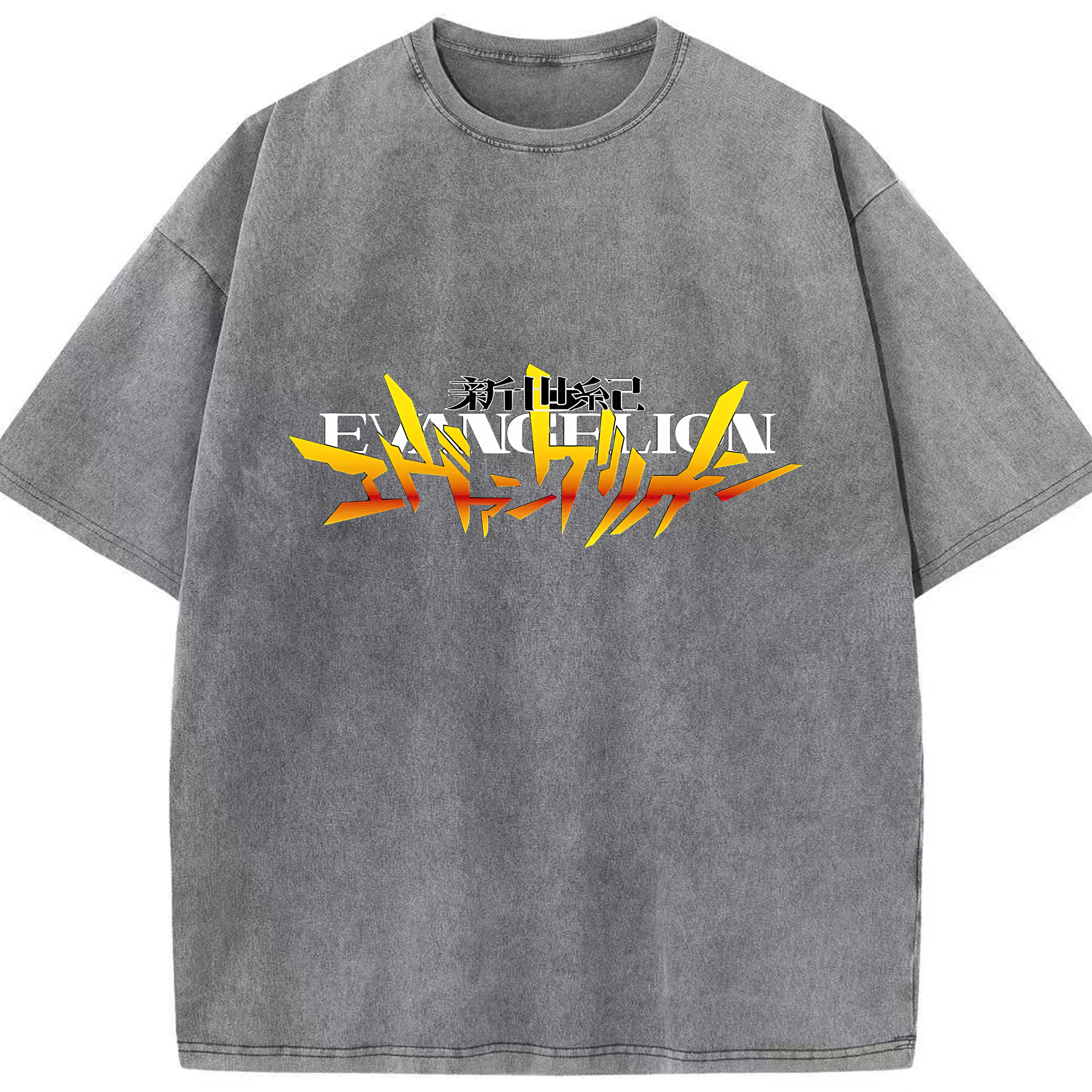 （画像用） EVA 新世紀エヴァンゲリオン 綿100% ヴィンテージ風 半袖Tシャツ（フロントプリント）