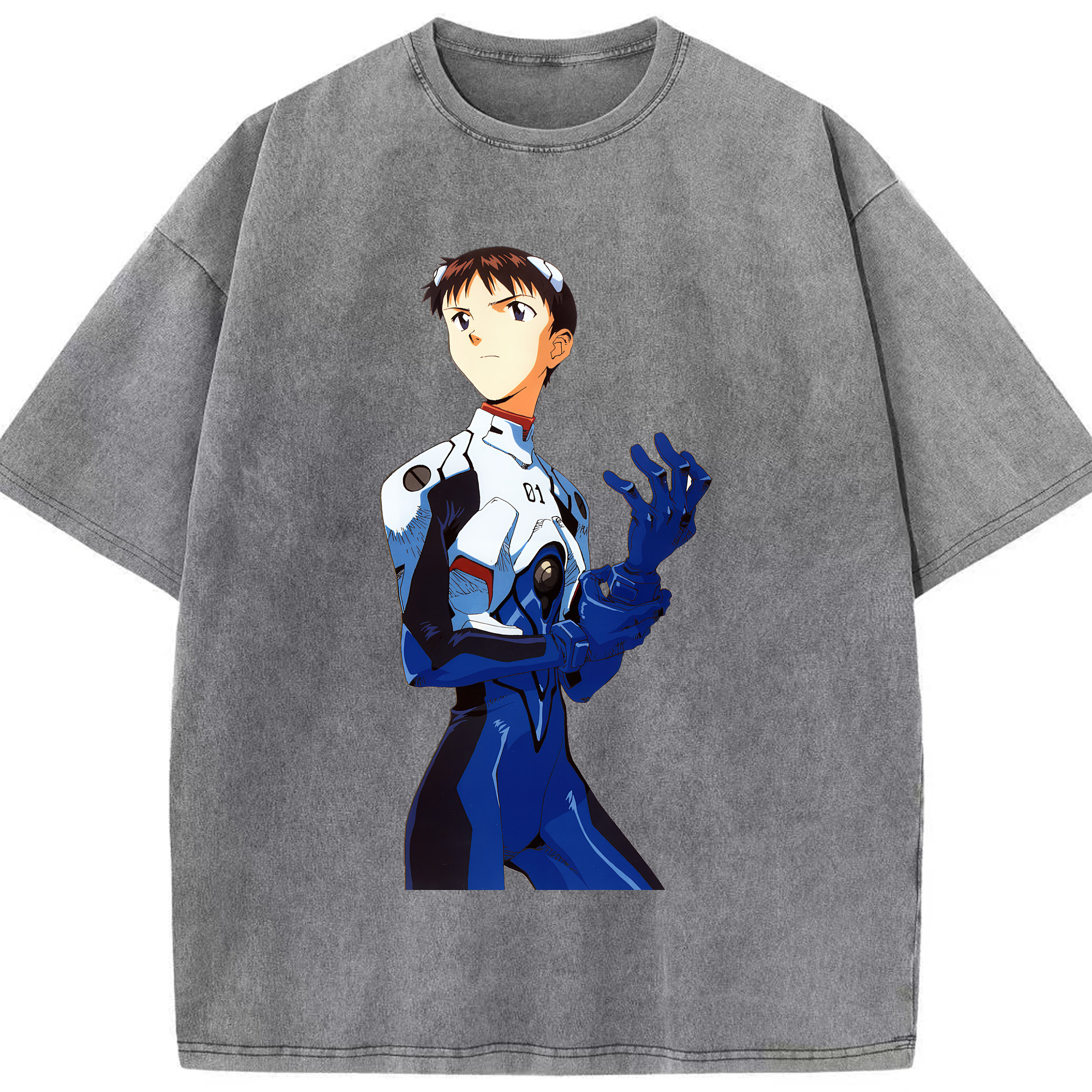 （画像用） EVA 新世紀エヴァンゲリオン 綿100% ヴィンテージ風 半袖Tシャツ（フロントプリント）