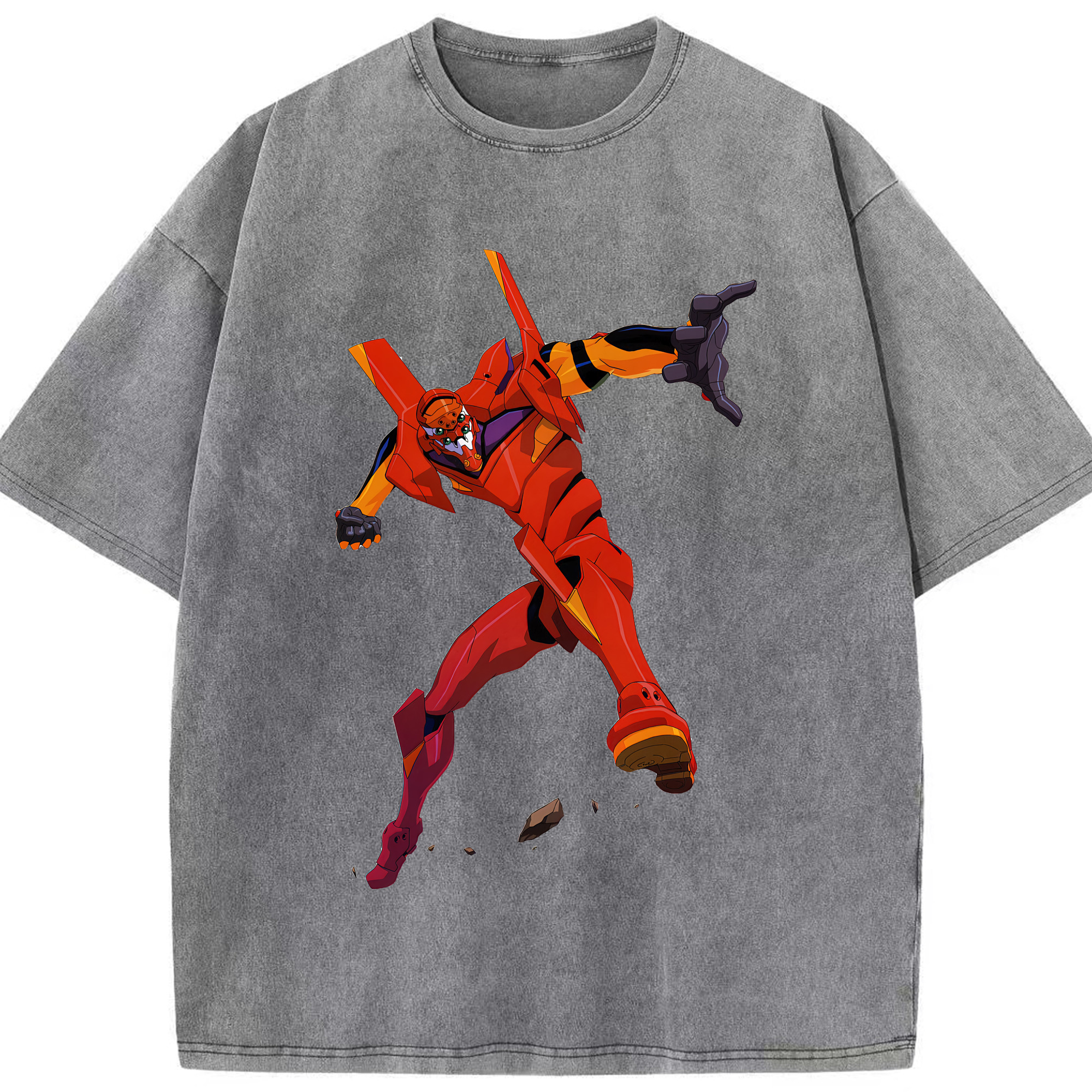 （画像用） EVA 新世紀エヴァンゲリオン 綿100% ヴィンテージ風 半袖Tシャツ（フロントプリント）