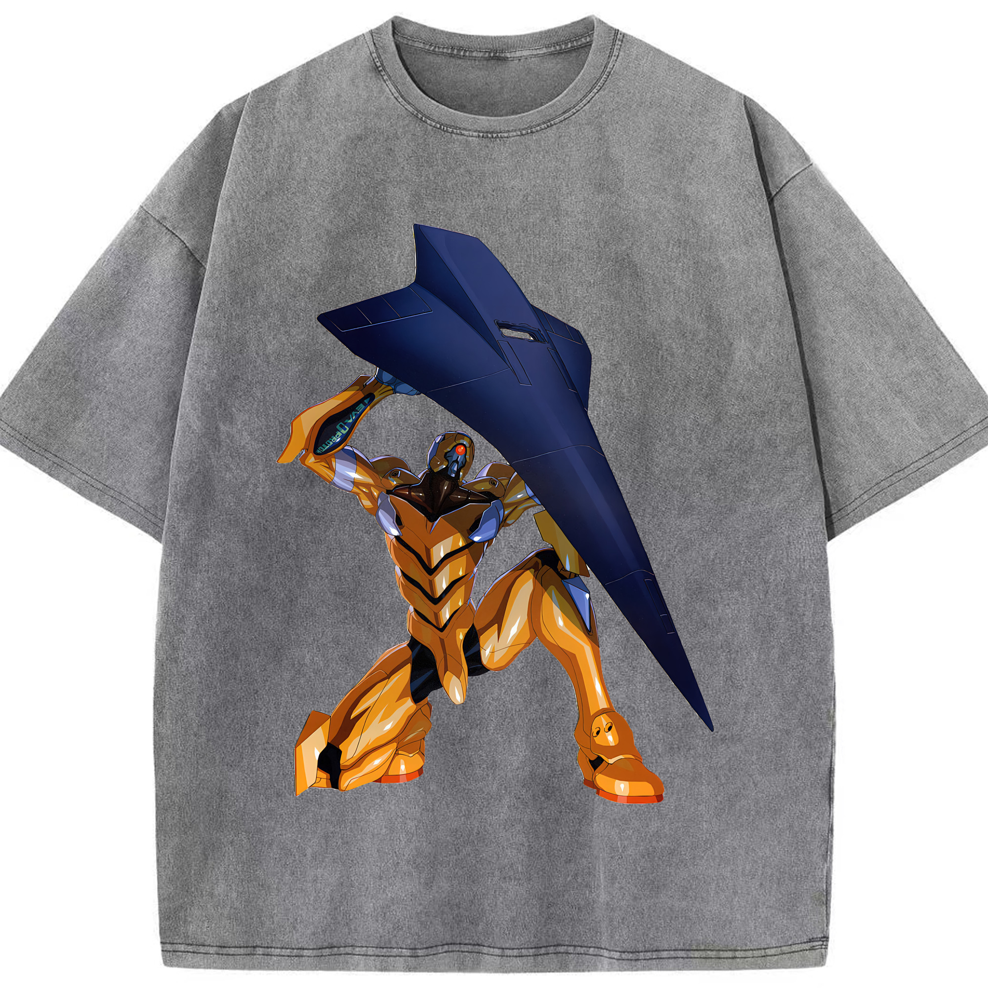 （画像用） EVA 新世紀エヴァンゲリオン 綿100% ヴィンテージ風 半袖Tシャツ（フロントプリント）