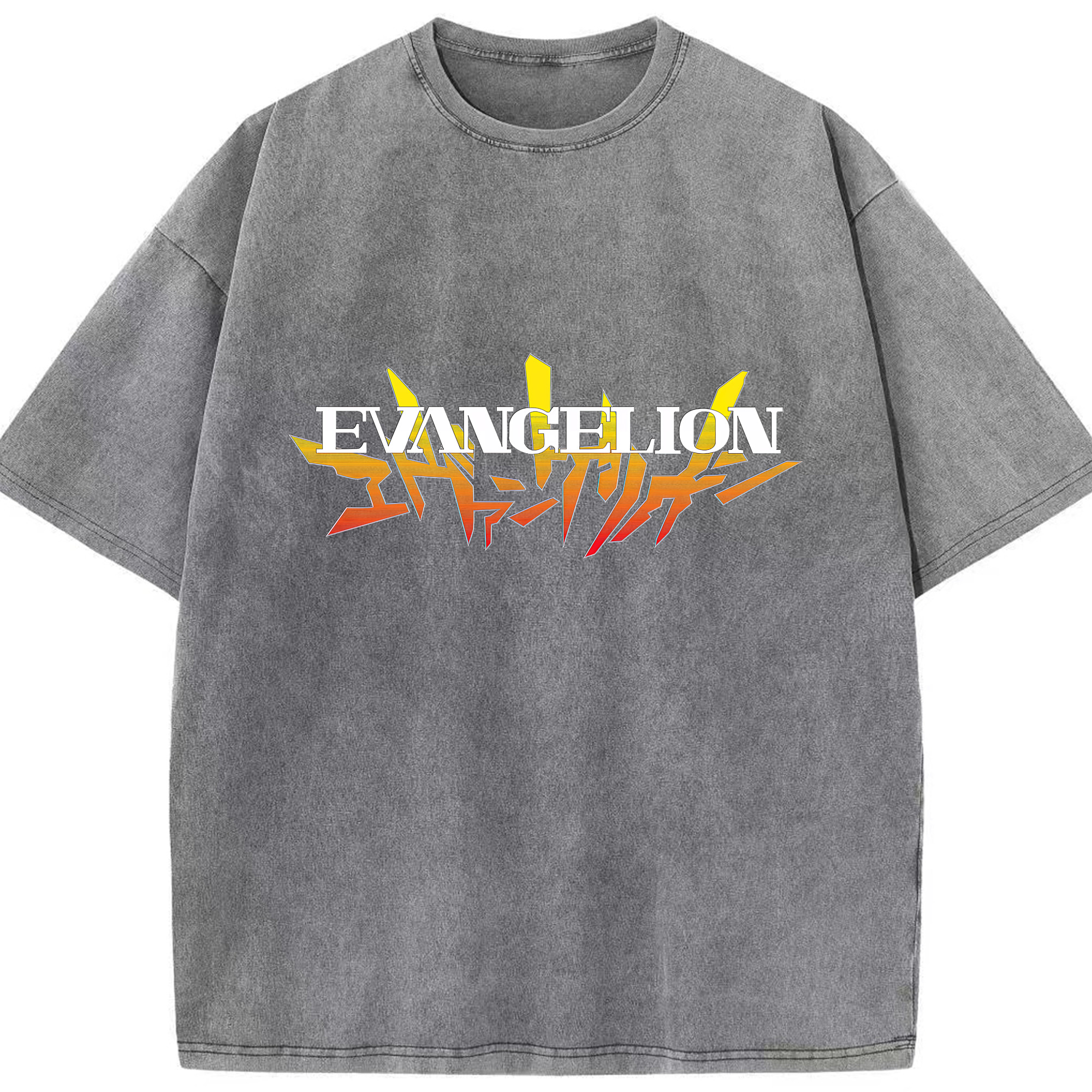 （画像用） EVA 新世紀エヴァンゲリオン 綿100% ヴィンテージ風 半袖Tシャツ（フロントプリント）