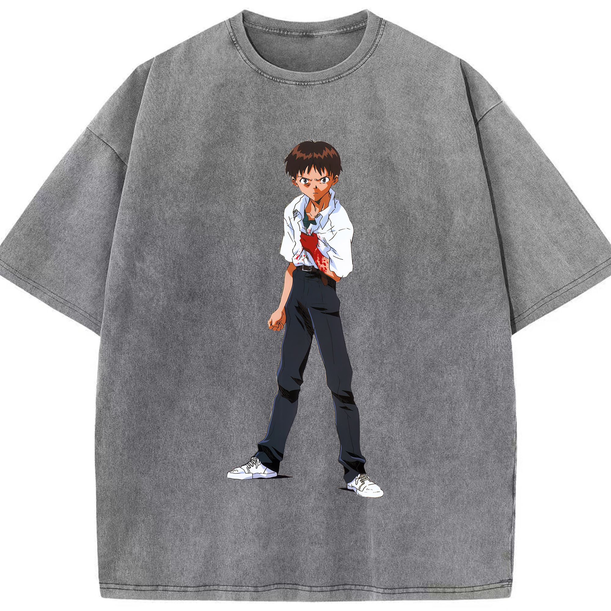 （画像用） EVA 新世紀エヴァンゲリオン 綿100% ヴィンテージ風 半袖Tシャツ（フロントプリント）