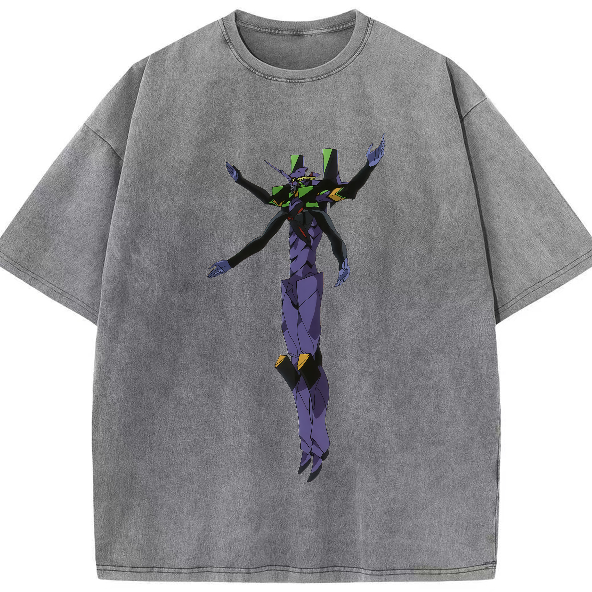 （画像用） EVA 新世紀エヴァンゲリオン 綿100% ヴィンテージ風 半袖Tシャツ（フロントプリント）