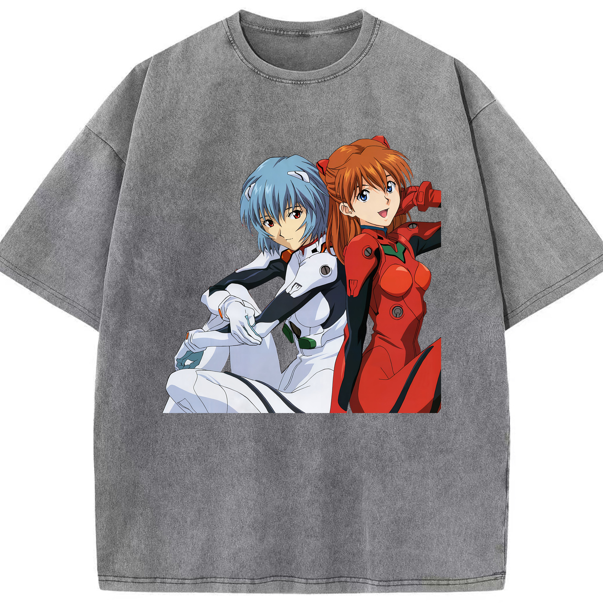 （画像用） EVA 新世紀エヴァンゲリオン 綿100% ヴィンテージ風 半袖Tシャツ（フロントプリント）