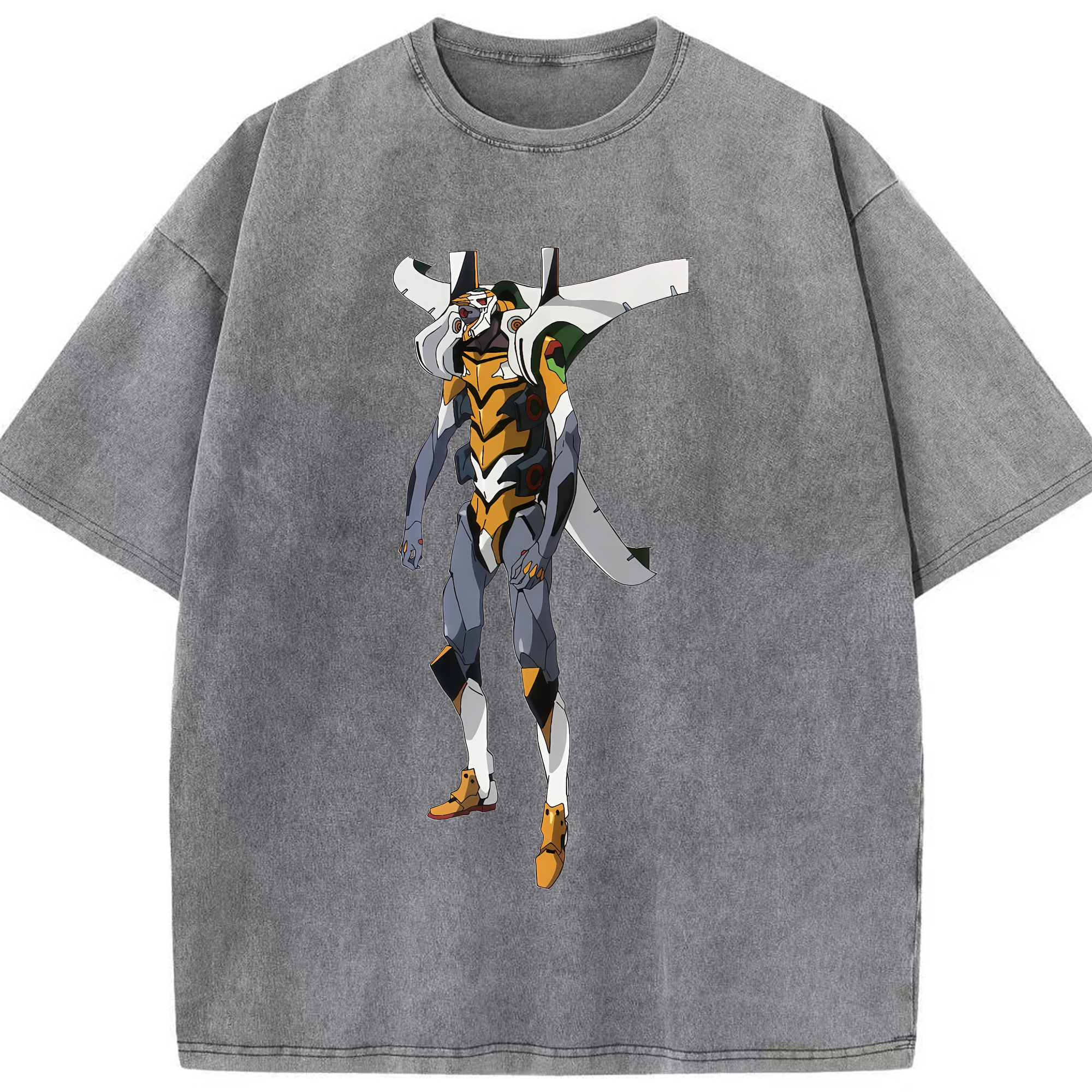 （画像用） EVA 新世紀エヴァンゲリオン 綿100% ヴィンテージ風 半袖Tシャツ（フロントプリント）