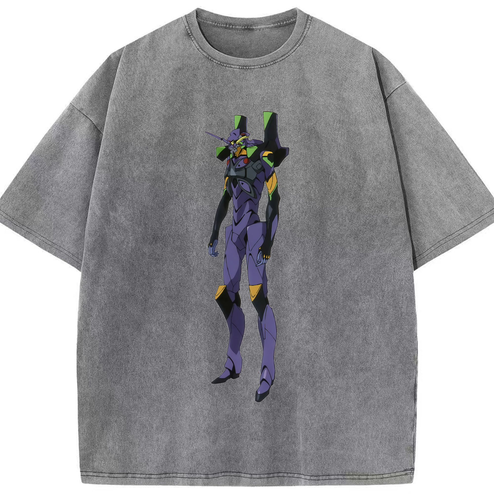 （画像用） EVA 新世紀エヴァンゲリオン 綿100% ヴィンテージ風 半袖Tシャツ（フロントプリント）