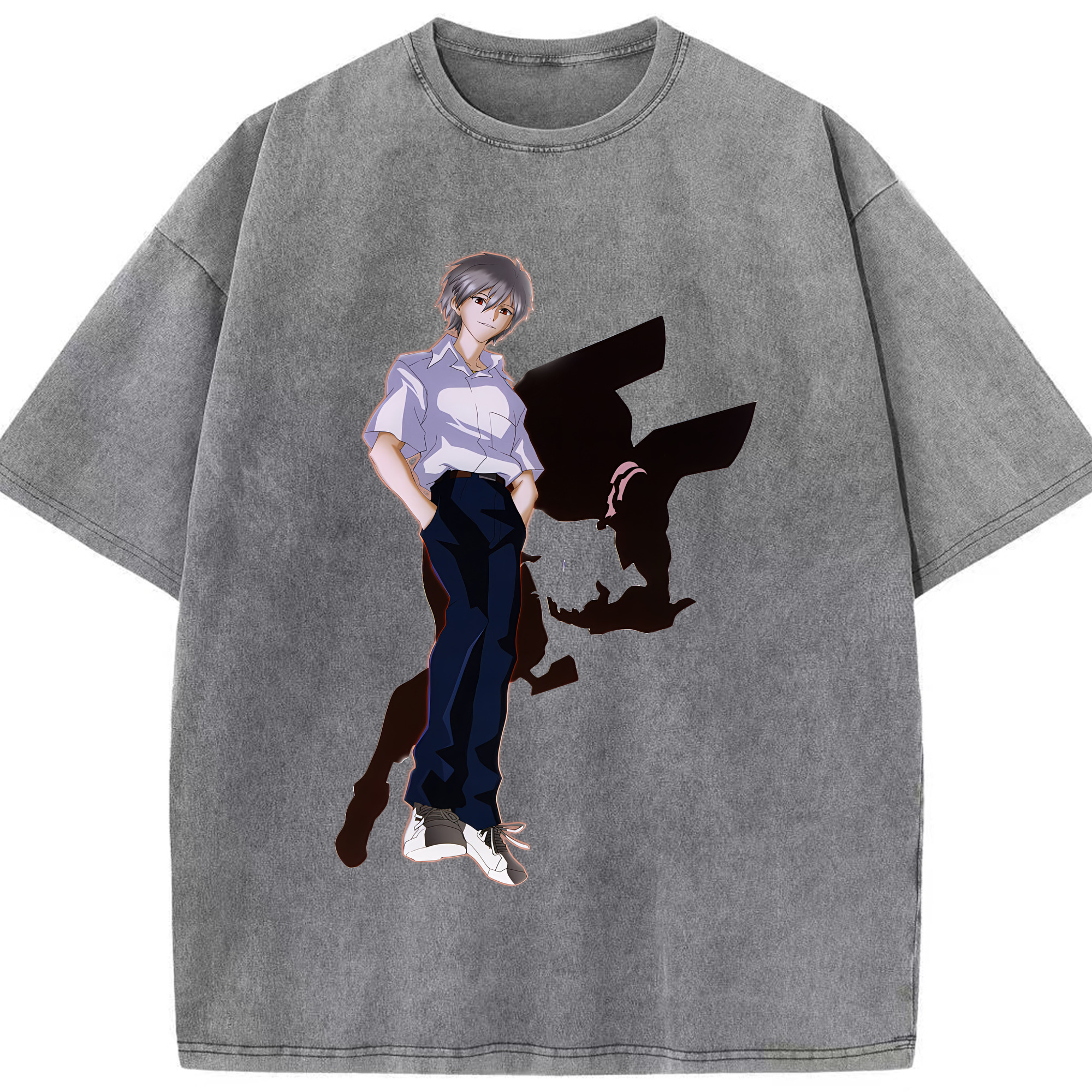 （画像用） EVA 新世紀エヴァンゲリオン 綿100% ヴィンテージ風 半袖Tシャツ（フロントプリント）