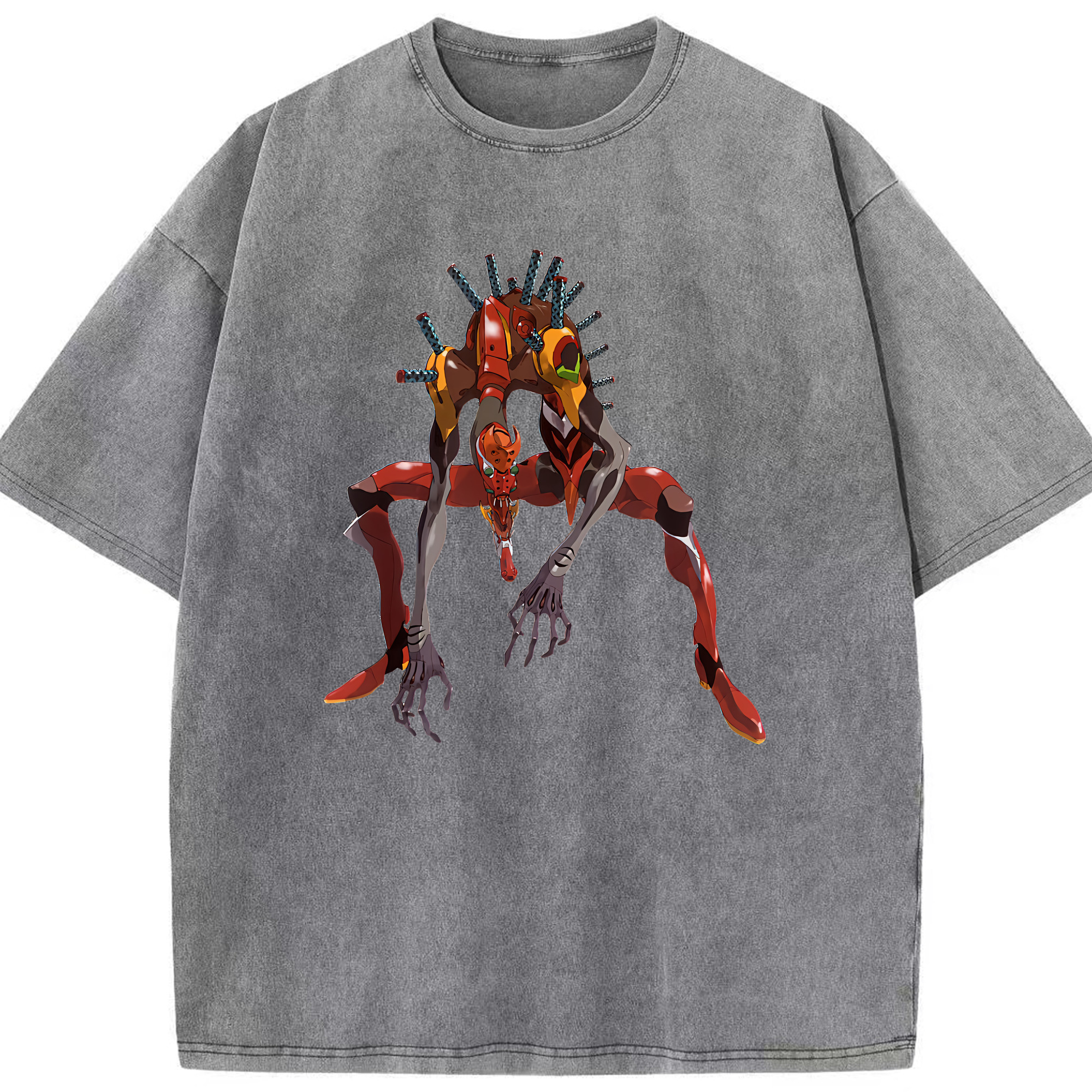 （画像用） EVA 新世紀エヴァンゲリオン 綿100% ヴィンテージ風 半袖Tシャツ（フロントプリント）