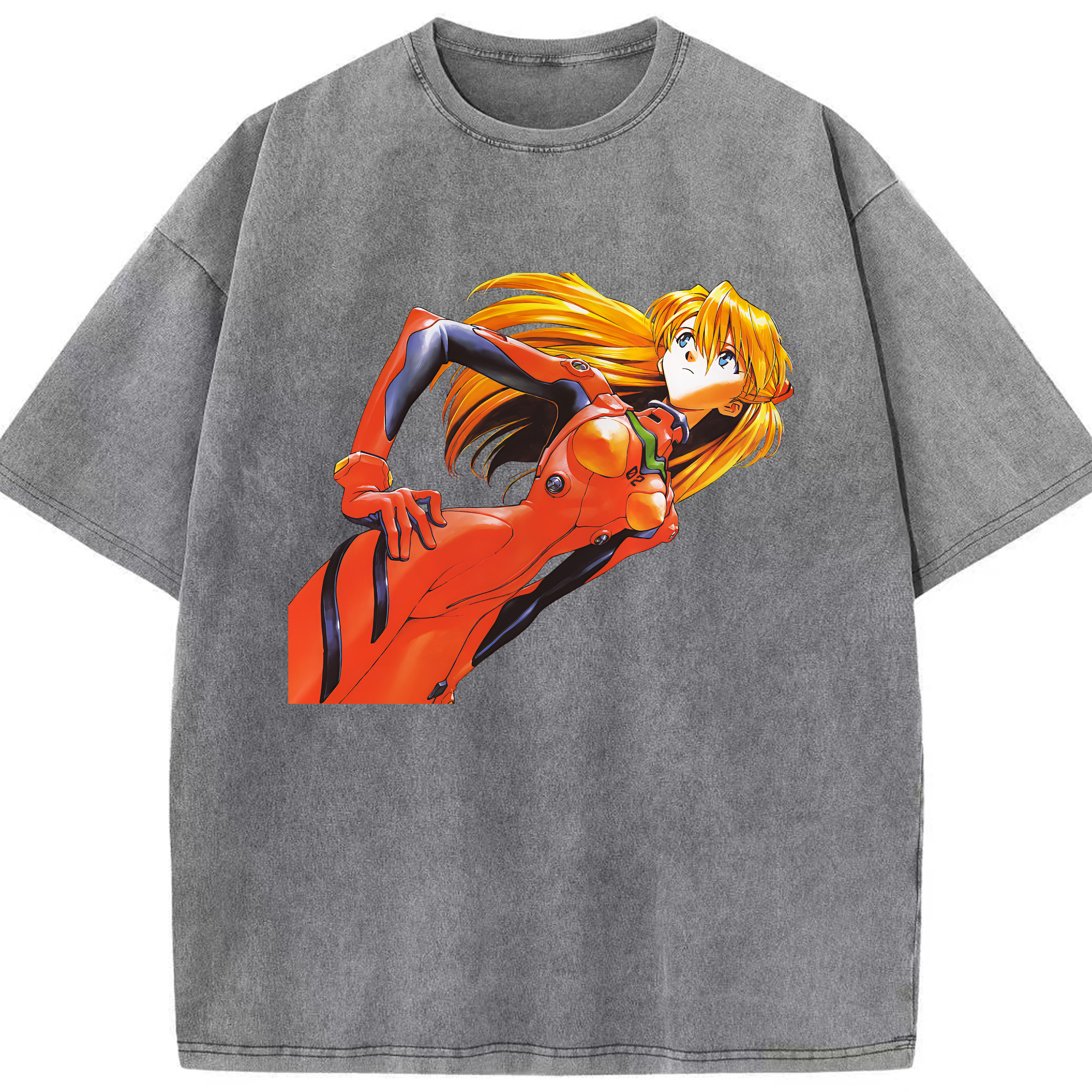 （画像用） EVA 新世紀エヴァンゲリオン 綿100% ヴィンテージ風 半袖Tシャツ（フロントプリント）