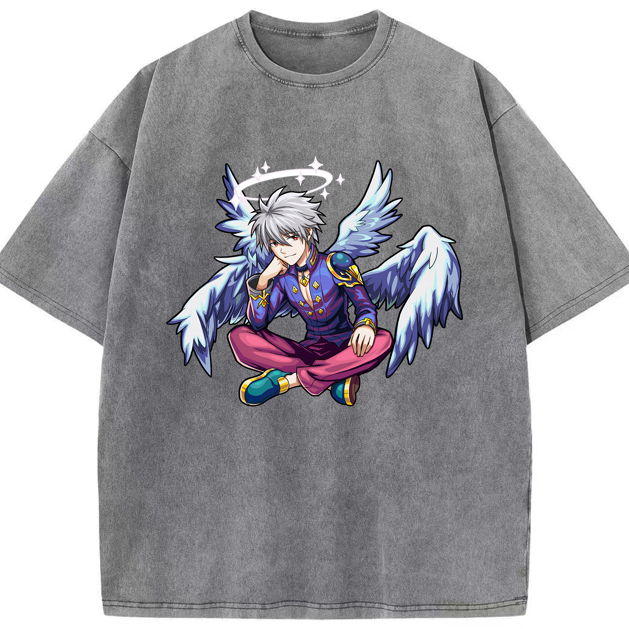 （画像用） EVA 新世紀エヴァンゲリオン 綿100% ヴィンテージ風 半袖Tシャツ（フロントプリント）