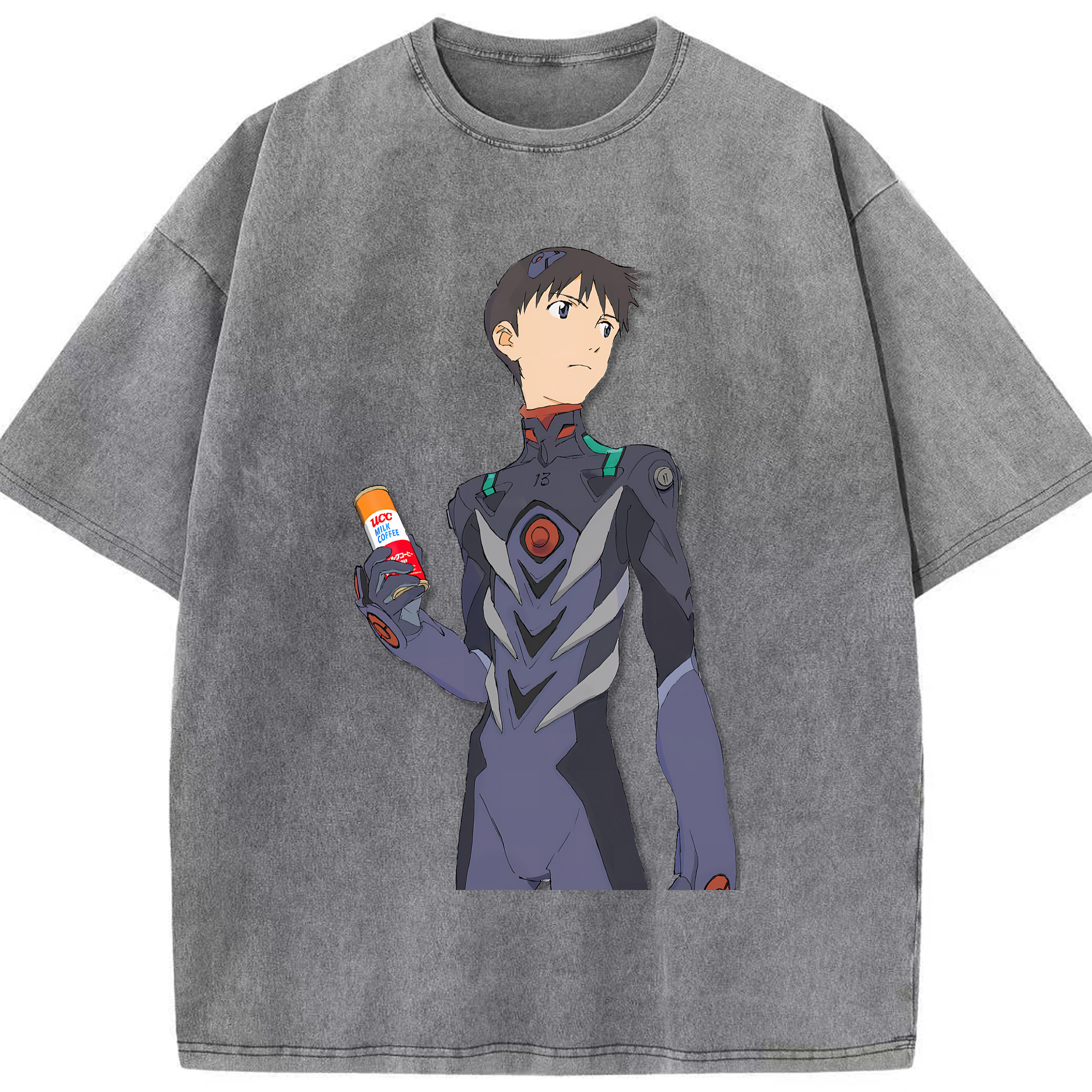 （画像用） EVA 新世紀エヴァンゲリオン 綿100% ヴィンテージ風 半袖Tシャツ（フロントプリント）