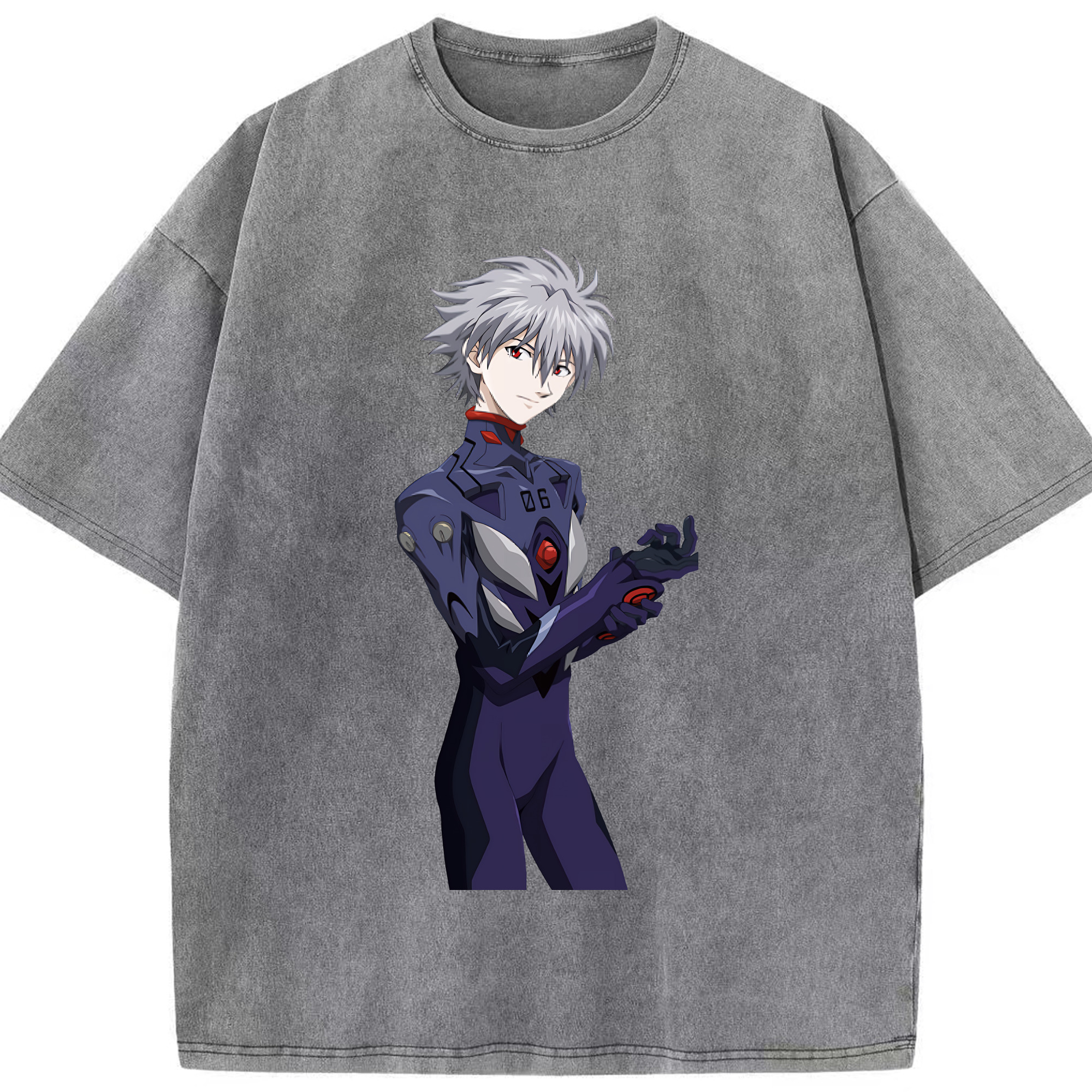 （画像用） EVA 新世紀エヴァンゲリオン 綿100% ヴィンテージ風 半袖Tシャツ（フロントプリント）
