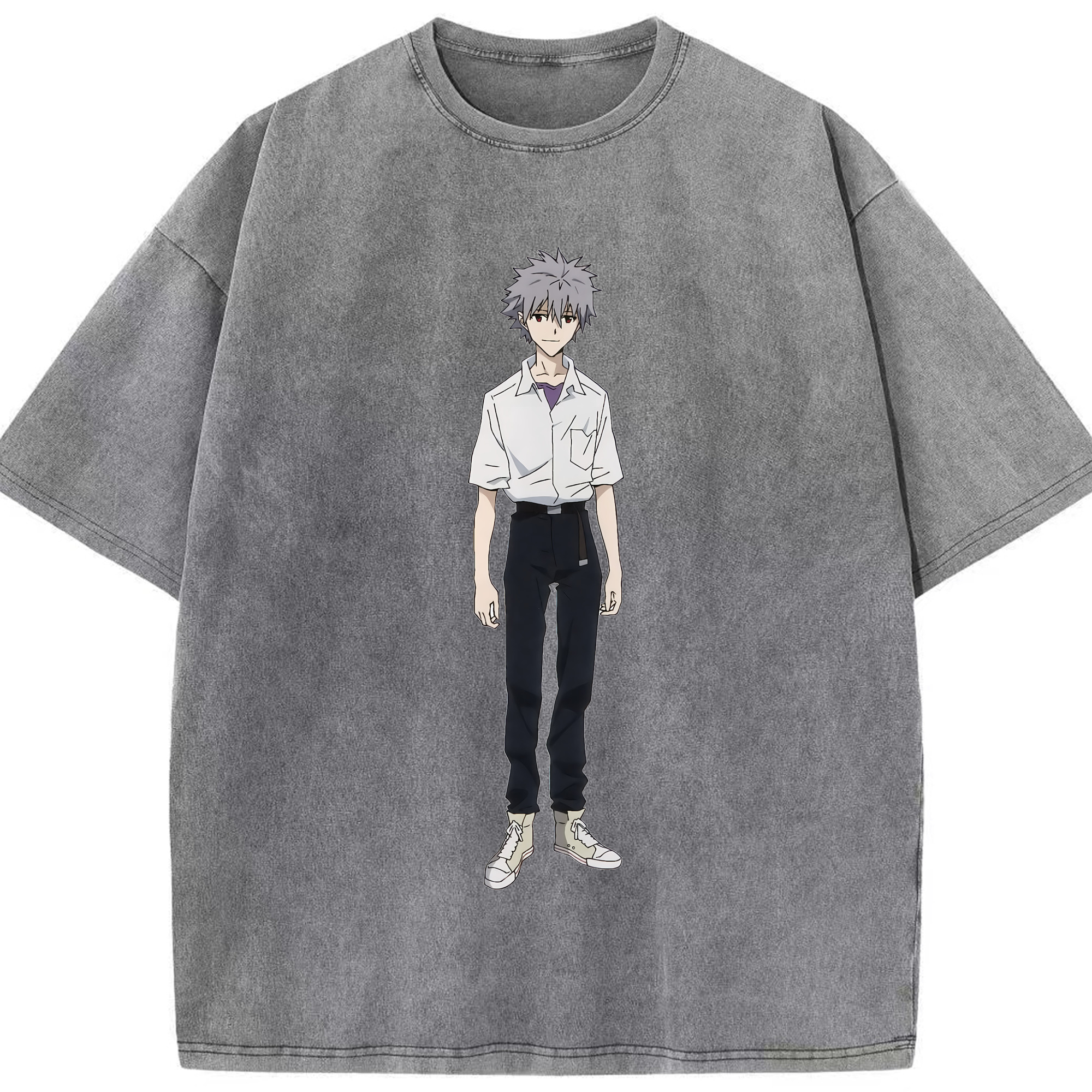 （画像用） EVA 新世紀エヴァンゲリオン 綿100% ヴィンテージ風 半袖Tシャツ（フロントプリント）