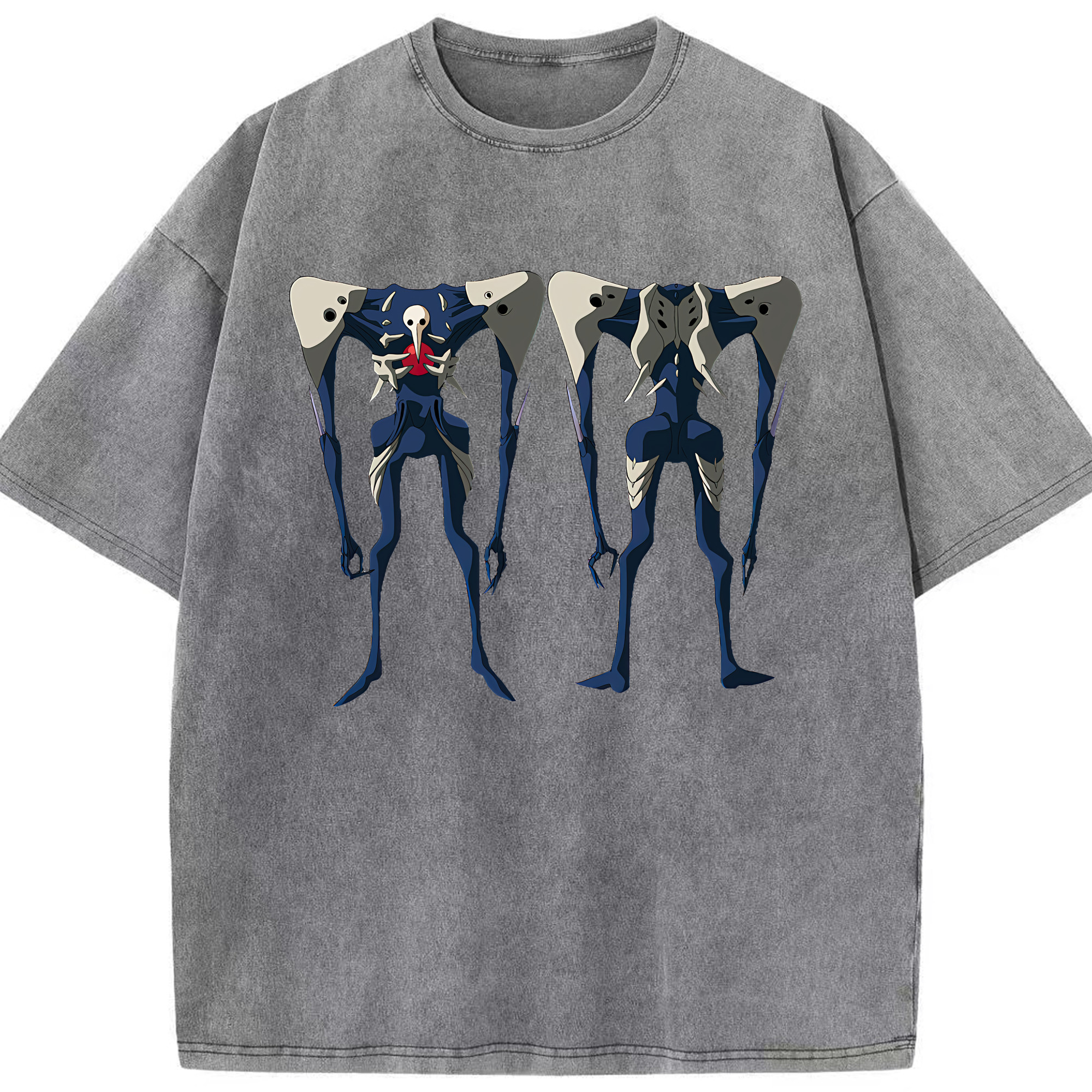 （画像用） EVA 新世紀エヴァンゲリオン 綿100% ヴィンテージ風 半袖Tシャツ（フロントプリント）