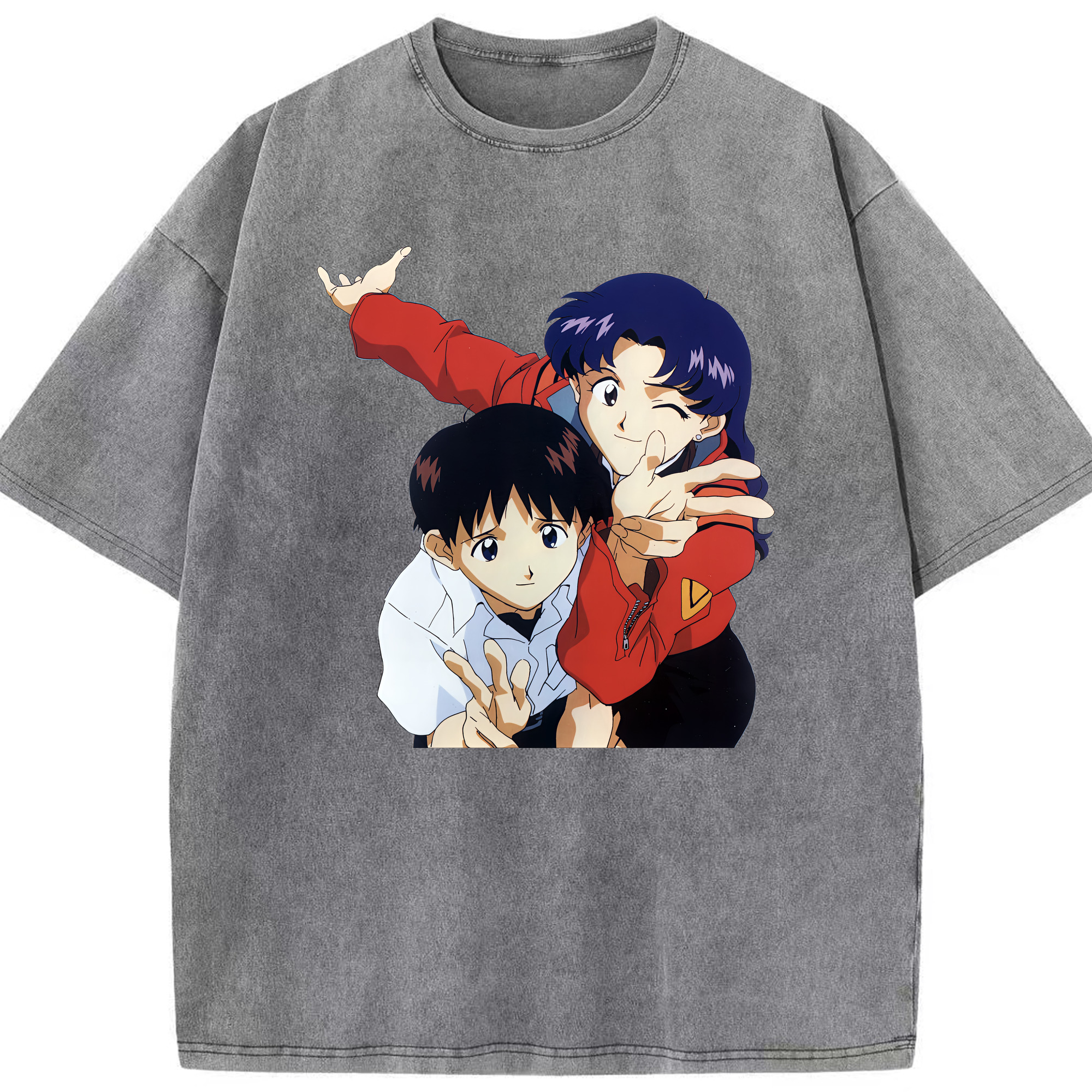 （画像用） EVA 新世紀エヴァンゲリオン 綿100% ヴィンテージ風 半袖Tシャツ（フロントプリント）