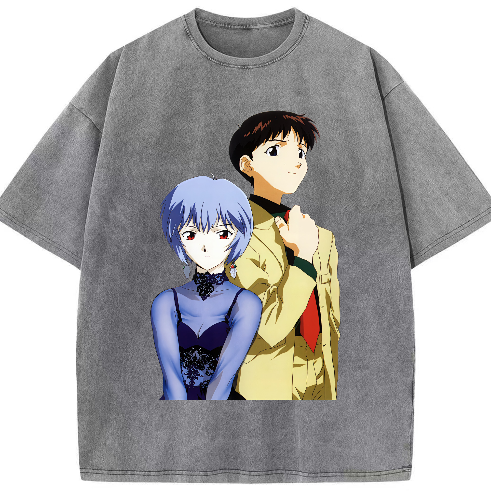 （画像用） EVA 新世紀エヴァンゲリオン 綿100% ヴィンテージ風 半袖Tシャツ（フロントプリント）