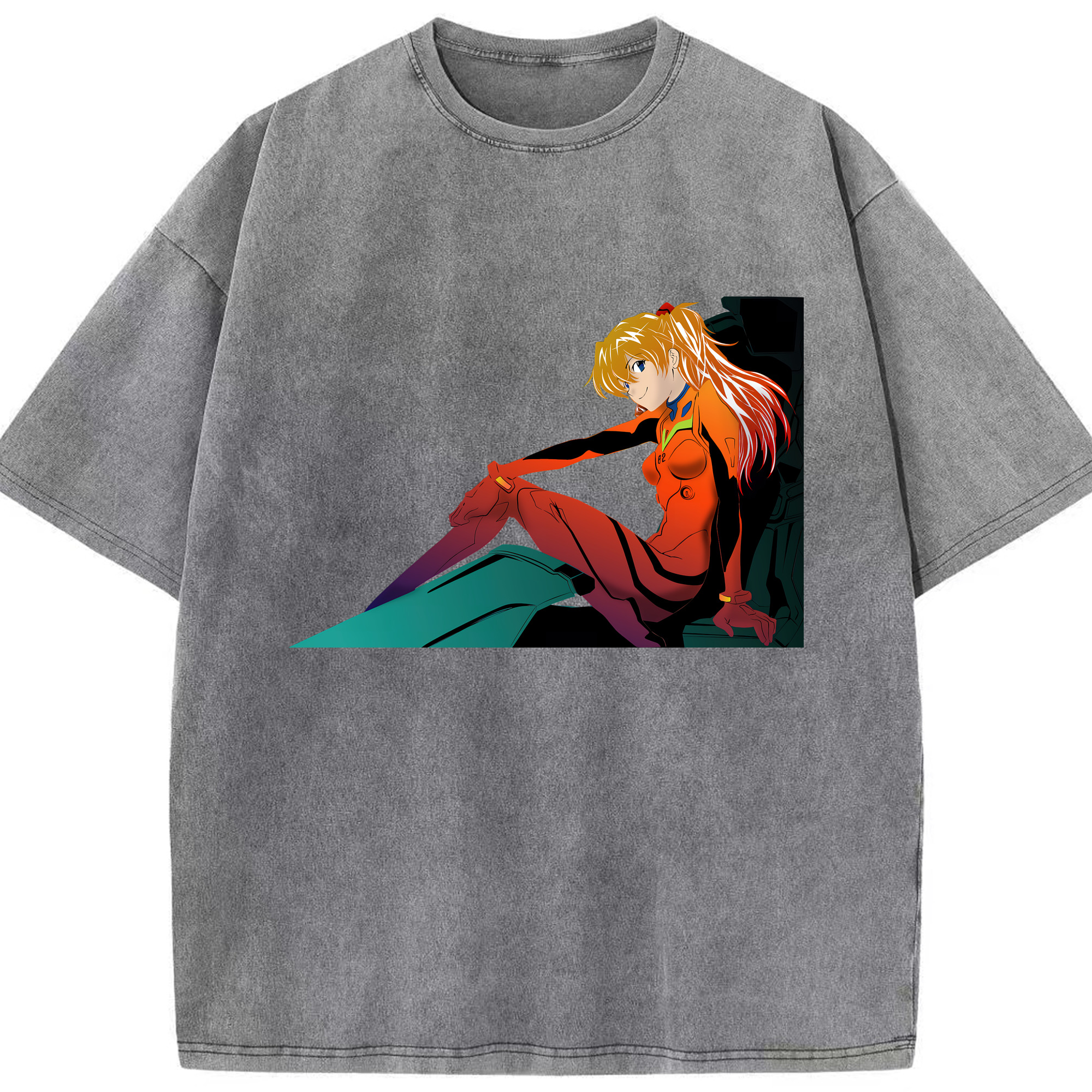 （画像用） EVA 新世紀エヴァンゲリオン 綿100% ヴィンテージ風 半袖Tシャツ（フロントプリント）