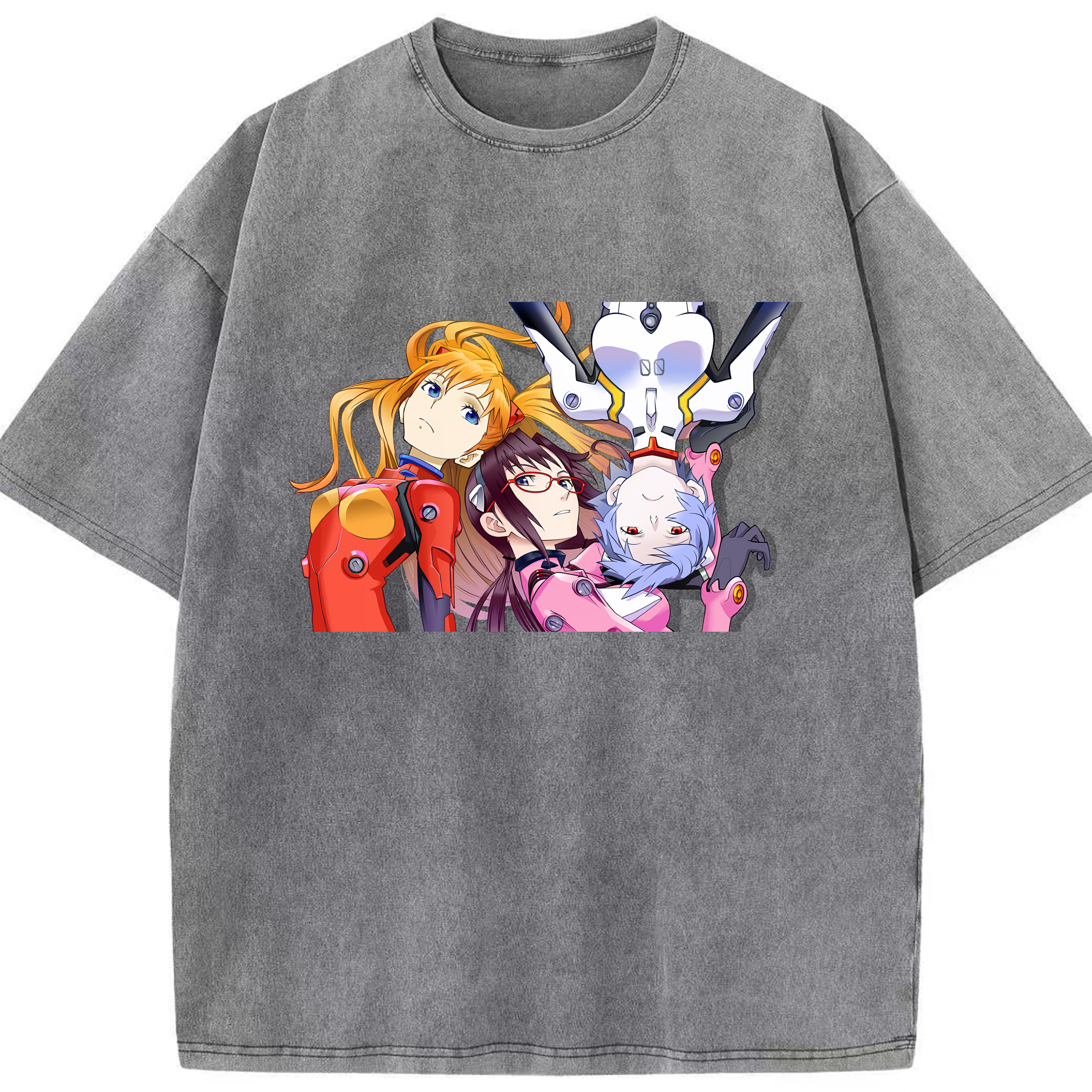 （画像用） EVA 新世紀エヴァンゲリオン 綿100% ヴィンテージ風 半袖Tシャツ（フロントプリント）
