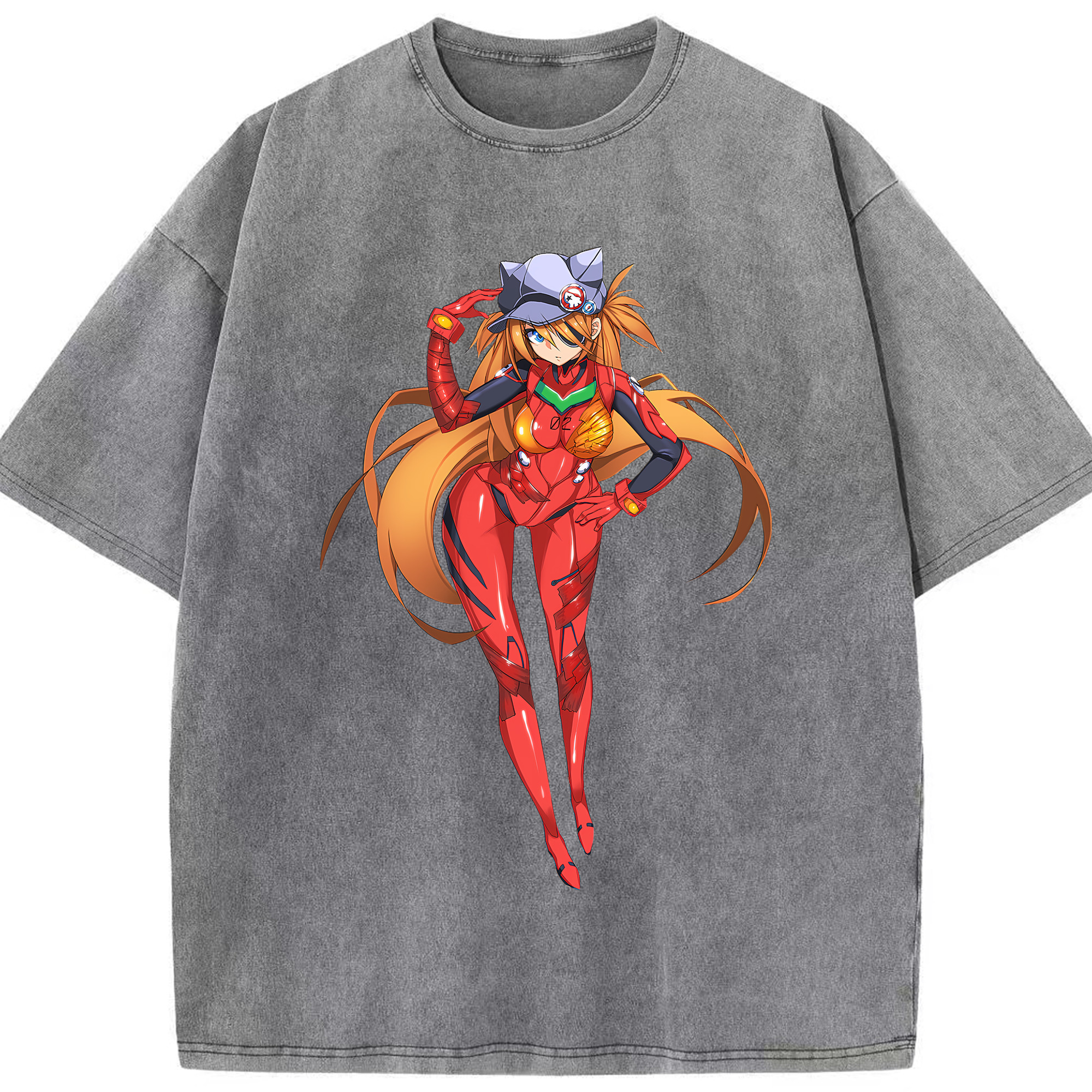 （画像用） EVA 新世紀エヴァンゲリオン 綿100% ヴィンテージ風 半袖Tシャツ（フロントプリント）