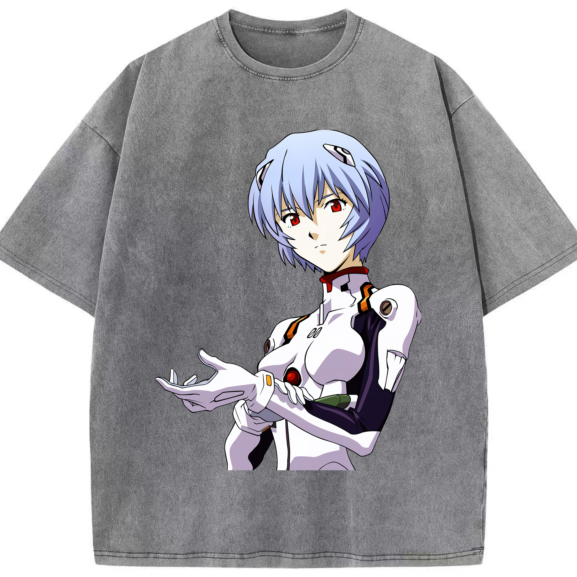 （画像用） EVA 新世紀エヴァンゲリオン 綿100% ヴィンテージ風 半袖Tシャツ（フロントプリント）