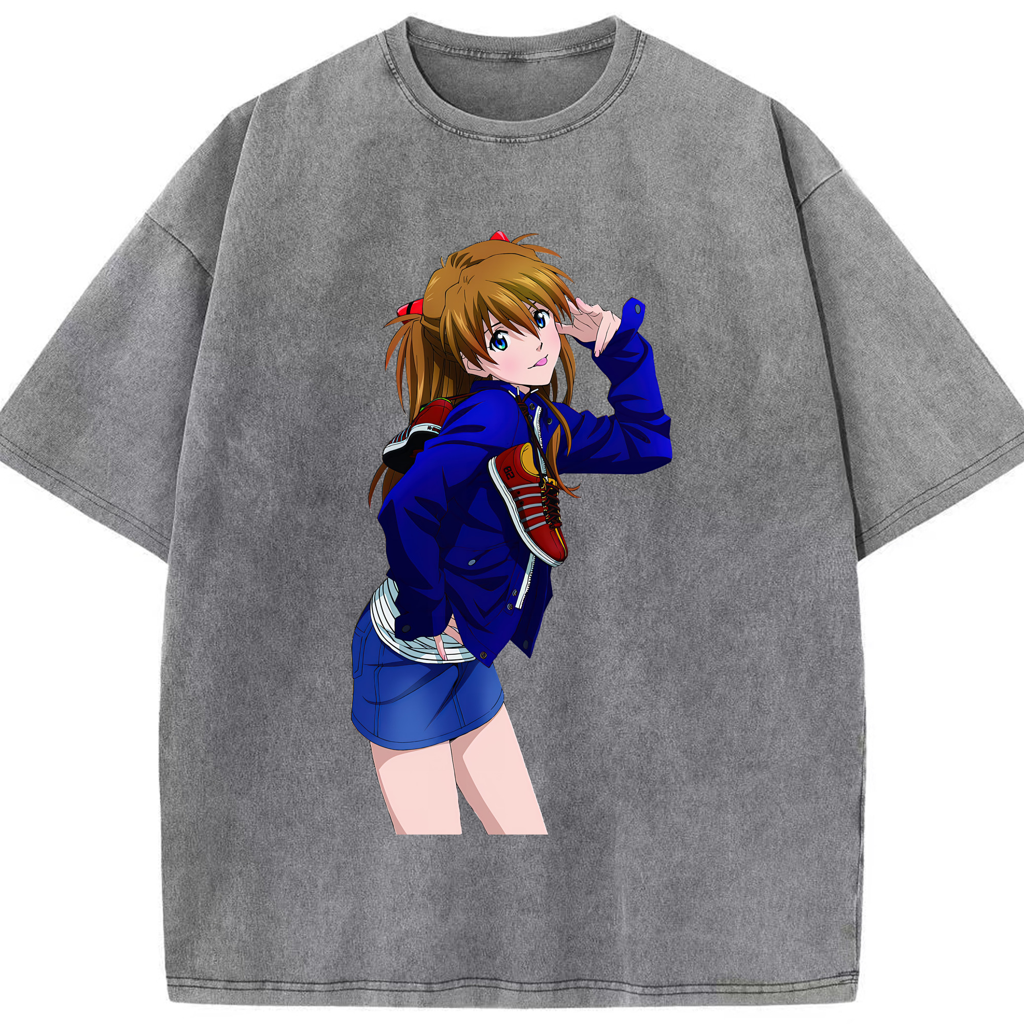 （画像用） EVA 新世紀エヴァンゲリオン 綿100% ヴィンテージ風 半袖Tシャツ（フロントプリント）