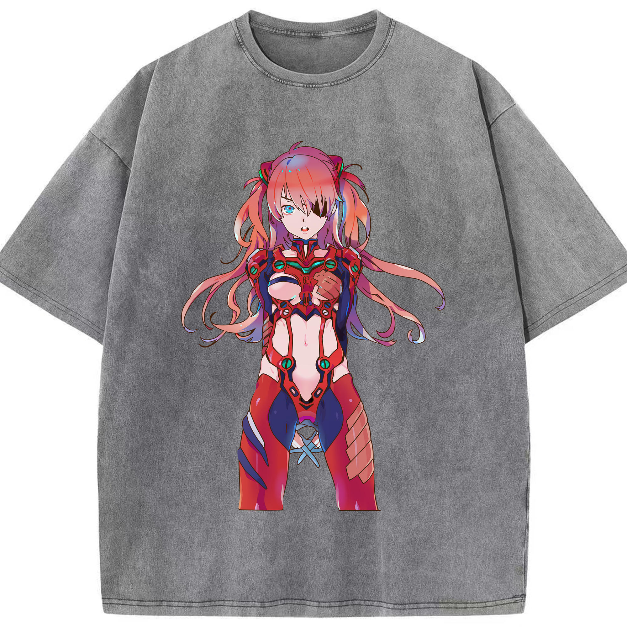 （画像用） EVA 新世紀エヴァンゲリオン 綿100% ヴィンテージ風 半袖Tシャツ（フロントプリント）