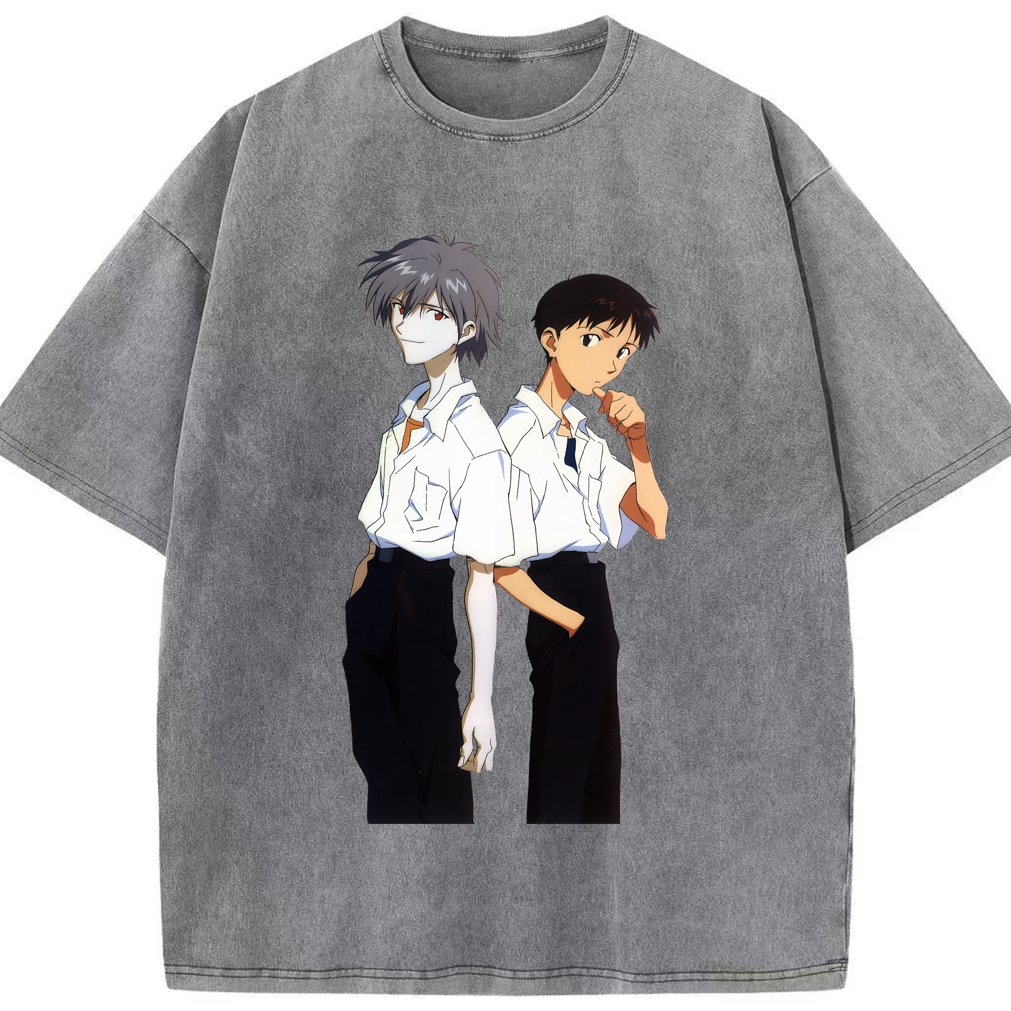 （画像用） EVA 新世紀エヴァンゲリオン 綿100% ヴィンテージ風 半袖Tシャツ（フロントプリント）