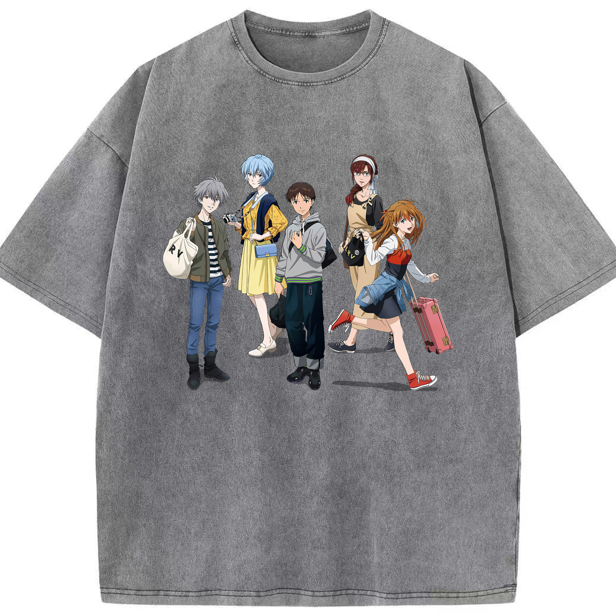 （画像用） EVA 新世紀エヴァンゲリオン 綿100% ヴィンテージ風 半袖Tシャツ（フロントプリント）
