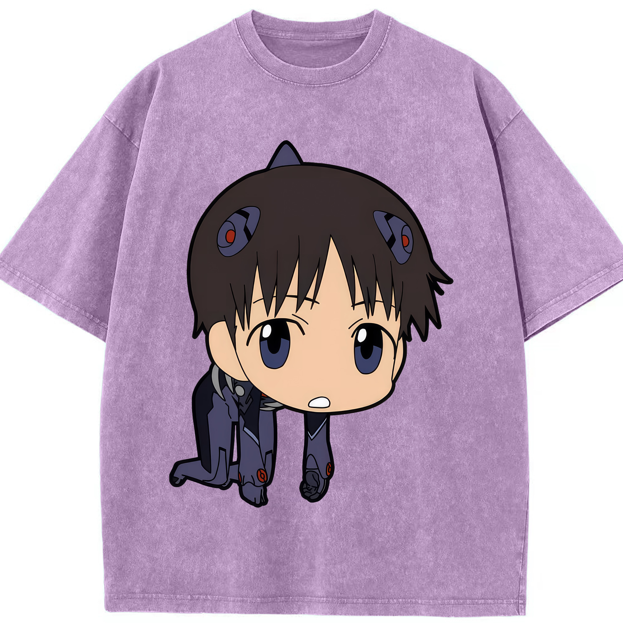 （画像用） EVA 新世紀エヴァンゲリオン 綿100% ヴィンテージ風 半袖Tシャツ（フロントプリント）