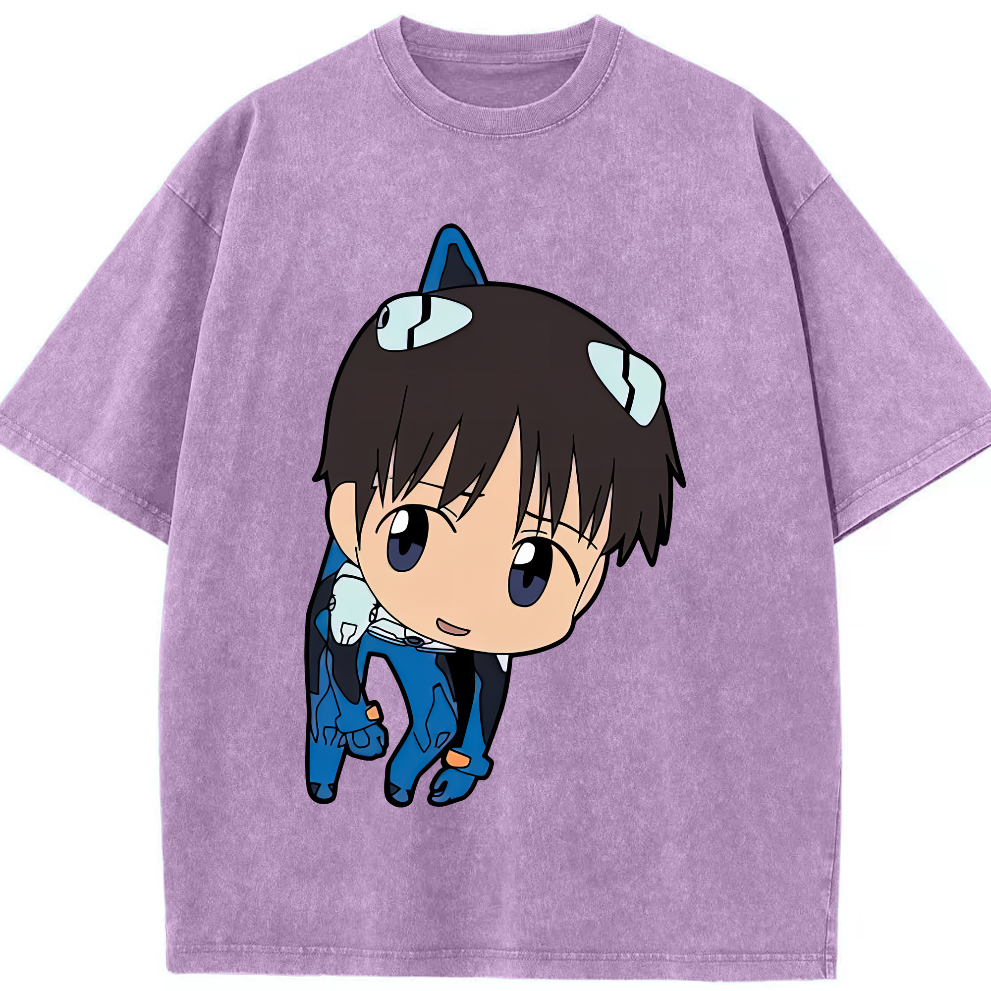 （画像用） EVA 新世紀エヴァンゲリオン 綿100% ヴィンテージ風 半袖Tシャツ（フロントプリント）