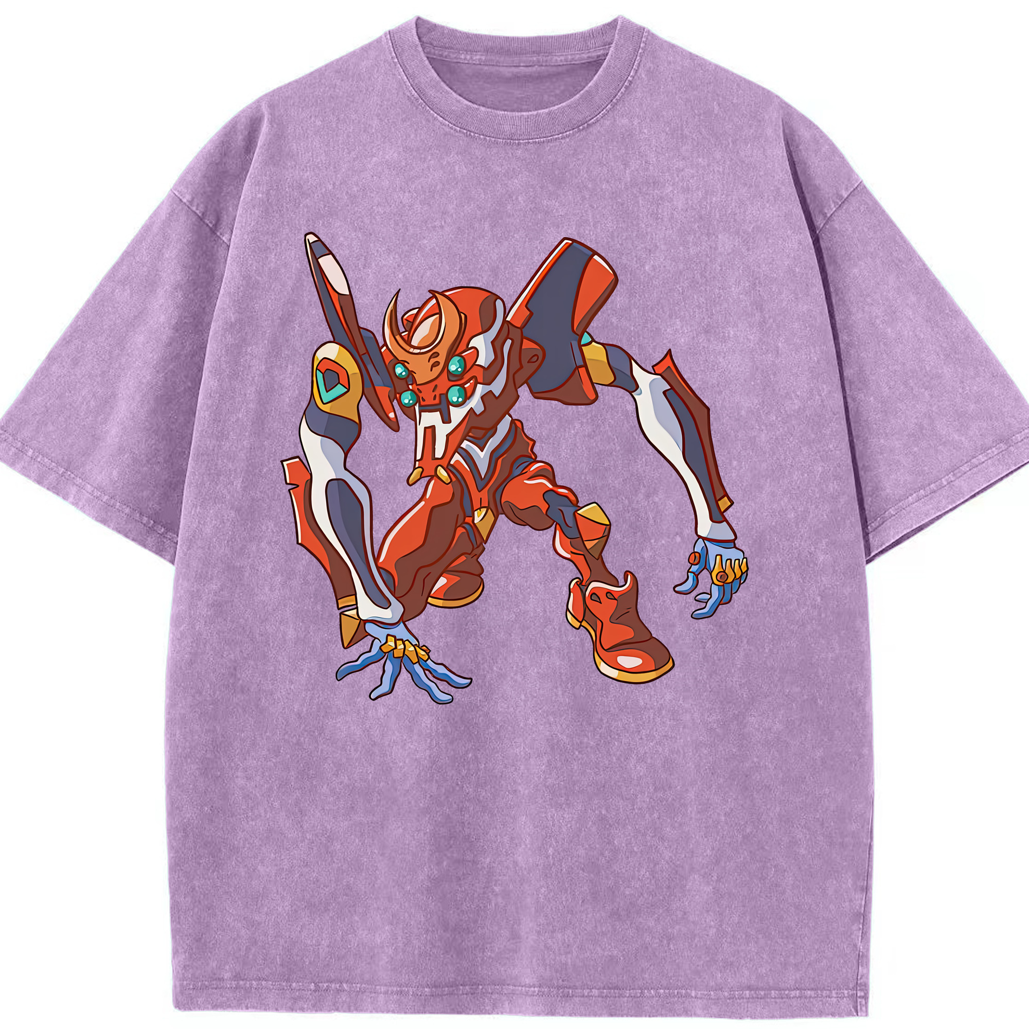 （画像用） EVA 新世紀エヴァンゲリオン 綿100% ヴィンテージ風 半袖Tシャツ（フロントプリント）