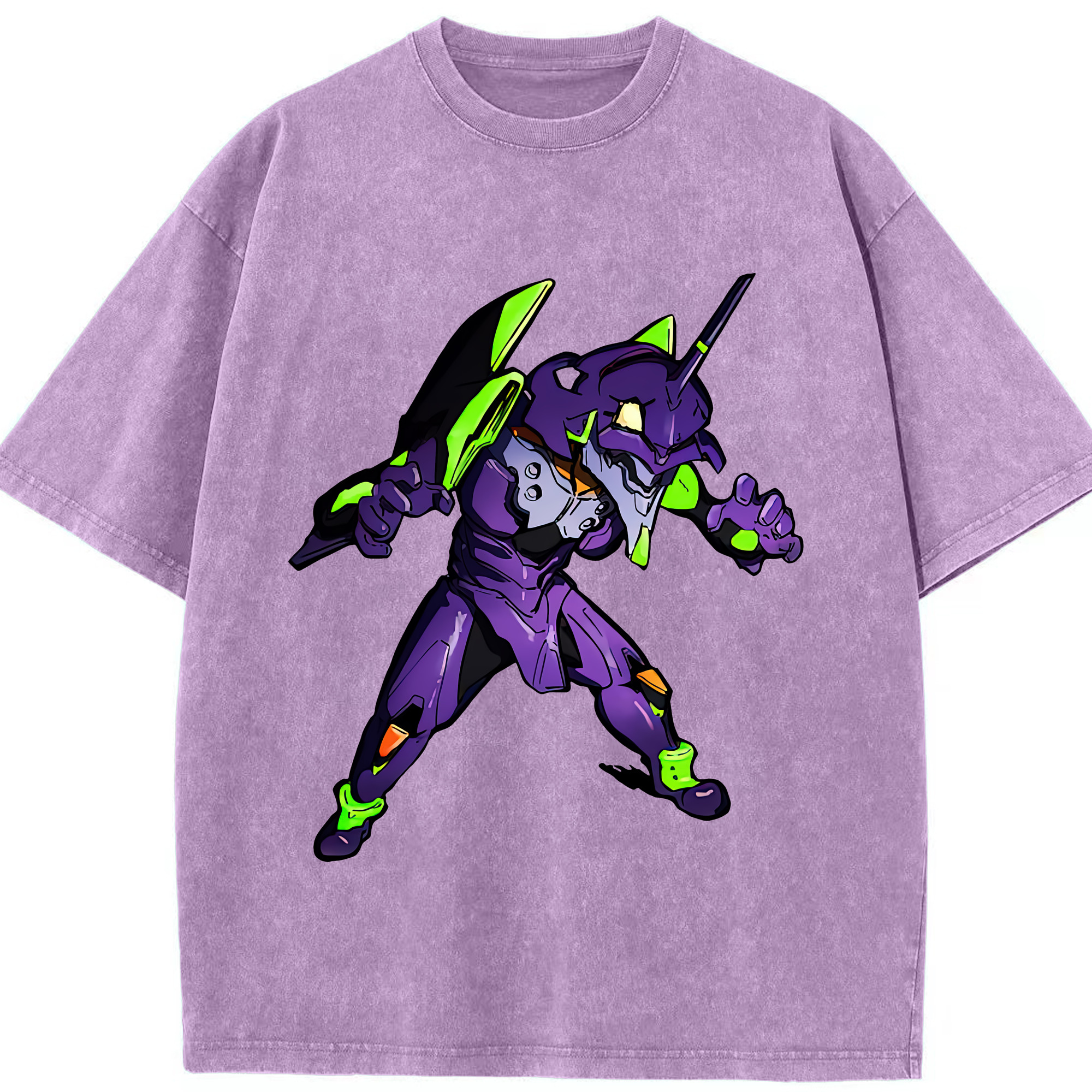 （画像用） EVA 新世紀エヴァンゲリオン 綿100% ヴィンテージ風 半袖Tシャツ（フロントプリント）