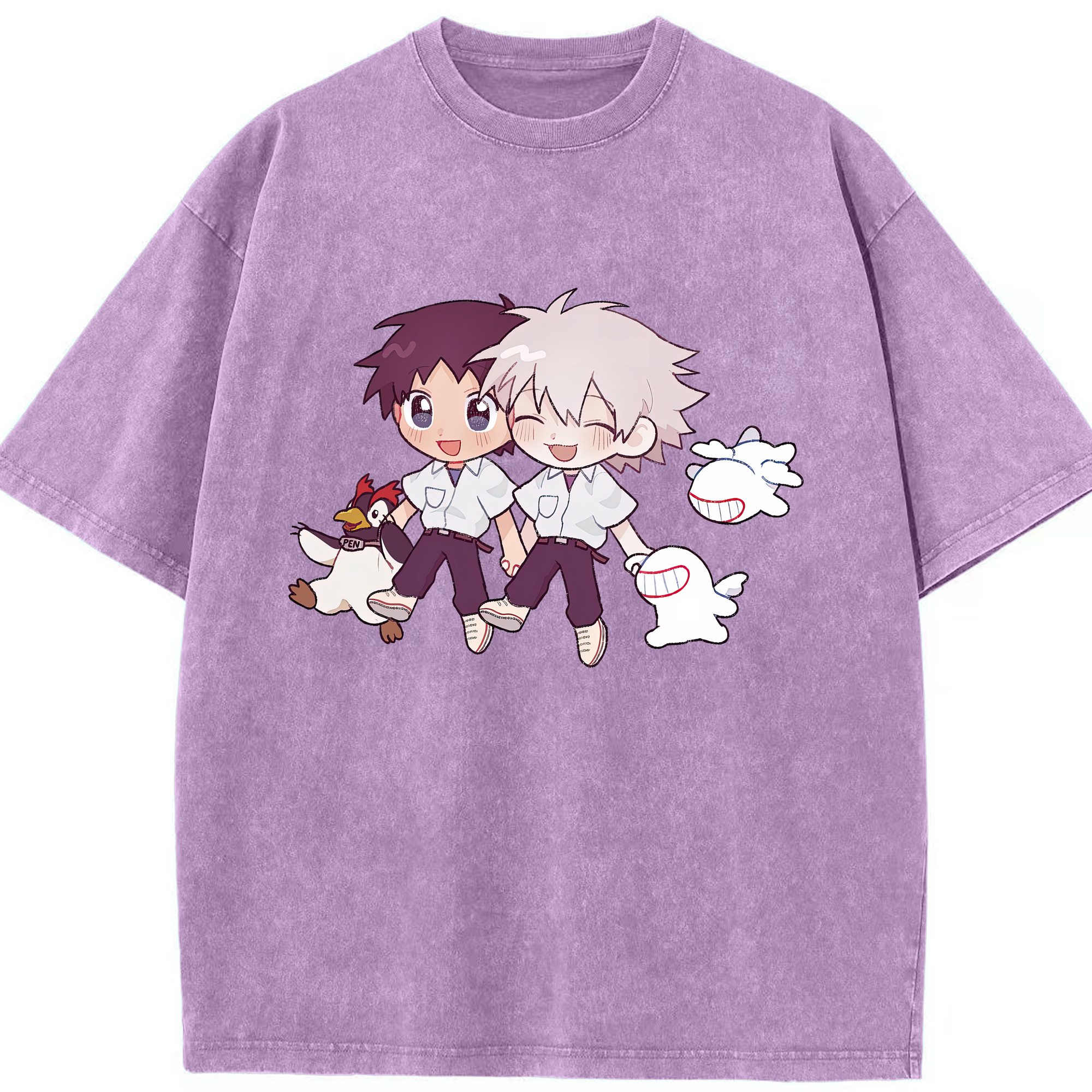 （画像用） EVA 新世紀エヴァンゲリオン 綿100% ヴィンテージ風 半袖Tシャツ（フロントプリント）
