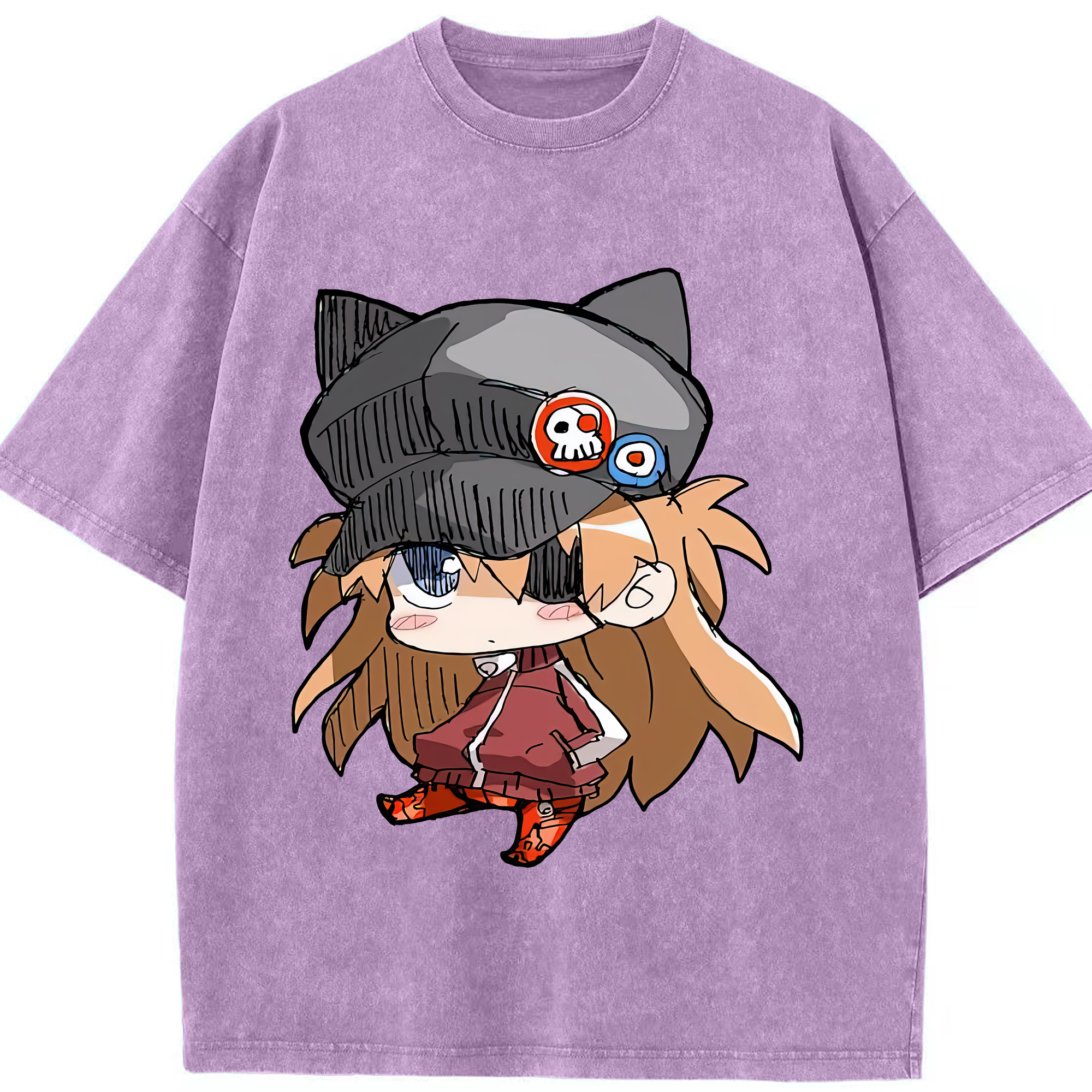 （画像用） EVA 新世紀エヴァンゲリオン 綿100% ヴィンテージ風 半袖Tシャツ（フロントプリント）
