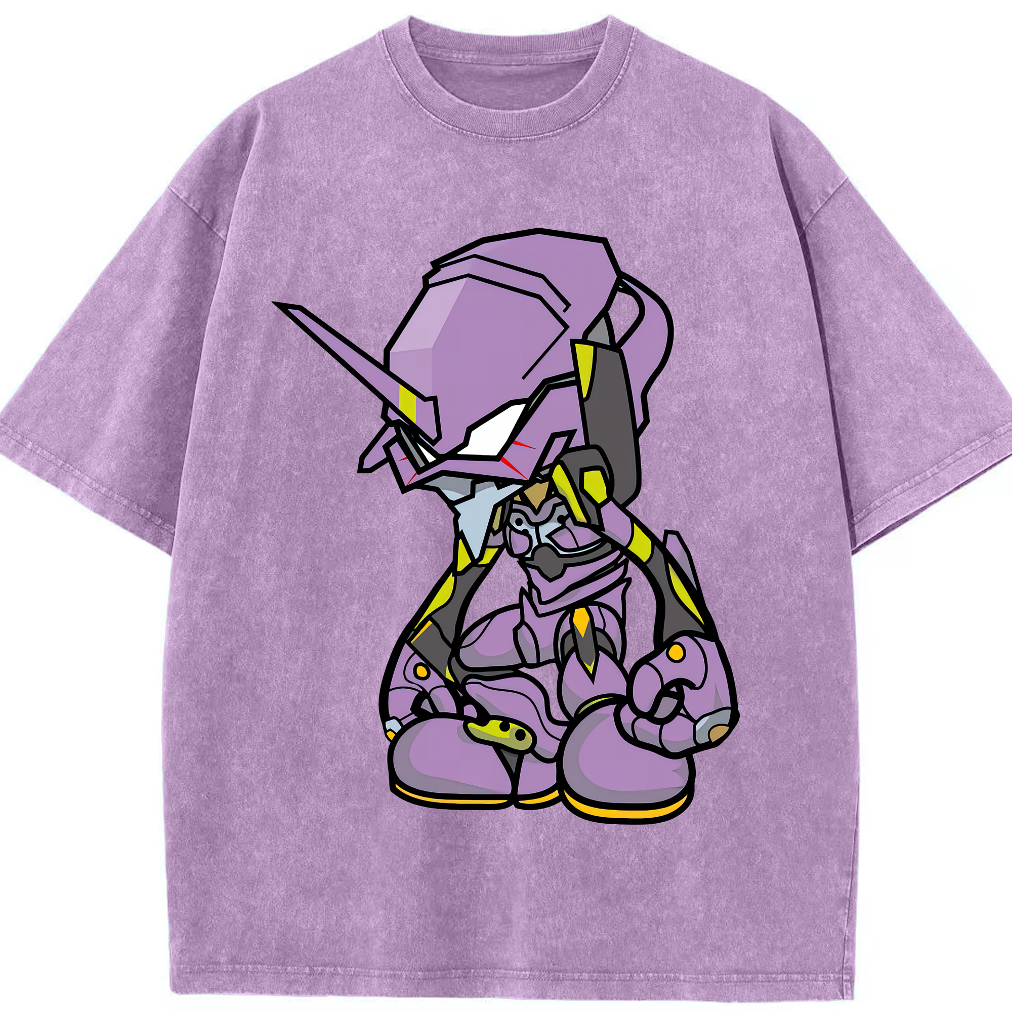 （画像用） EVA 新世紀エヴァンゲリオン 綿100% ヴィンテージ風 半袖Tシャツ（フロントプリント）