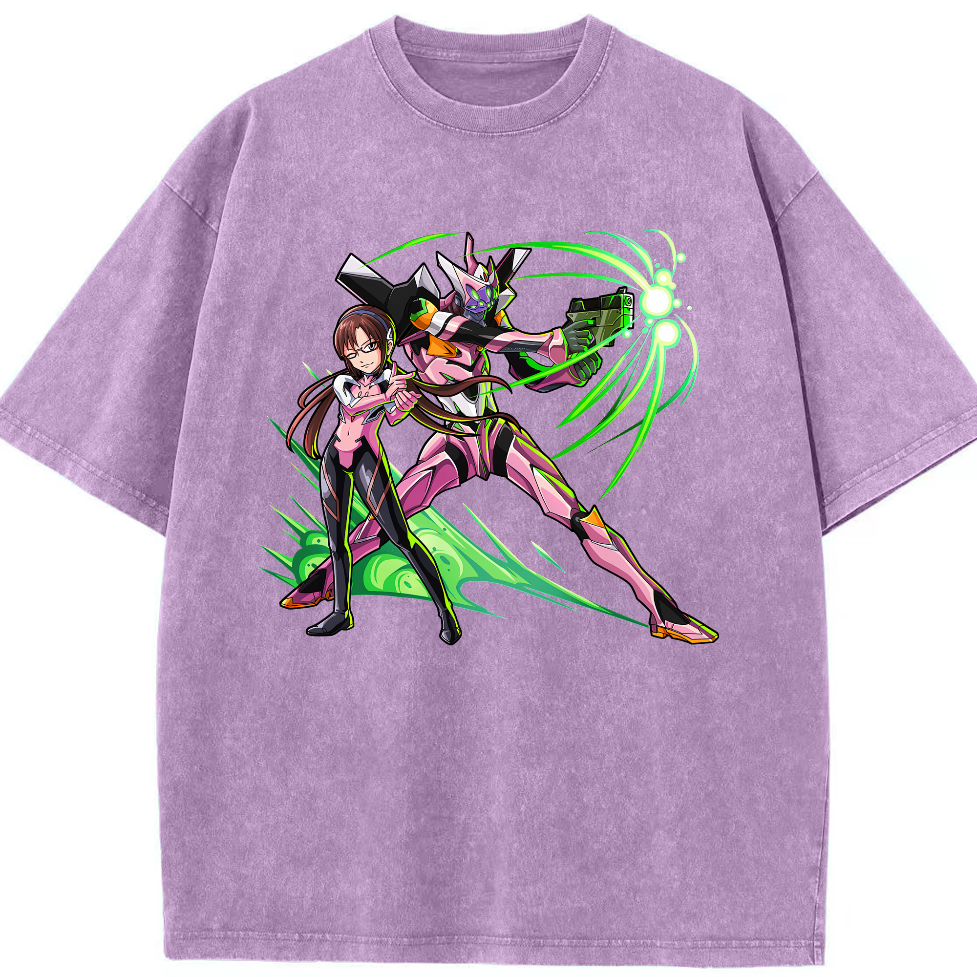 （画像用） EVA 新世紀エヴァンゲリオン 綿100% ヴィンテージ風 半袖Tシャツ（フロントプリント）
