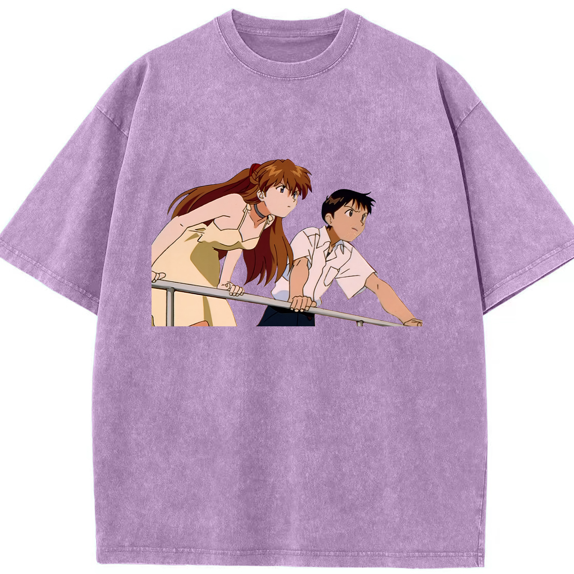 （画像用） EVA 新世紀エヴァンゲリオン 綿100% ヴィンテージ風 半袖Tシャツ（フロントプリント）